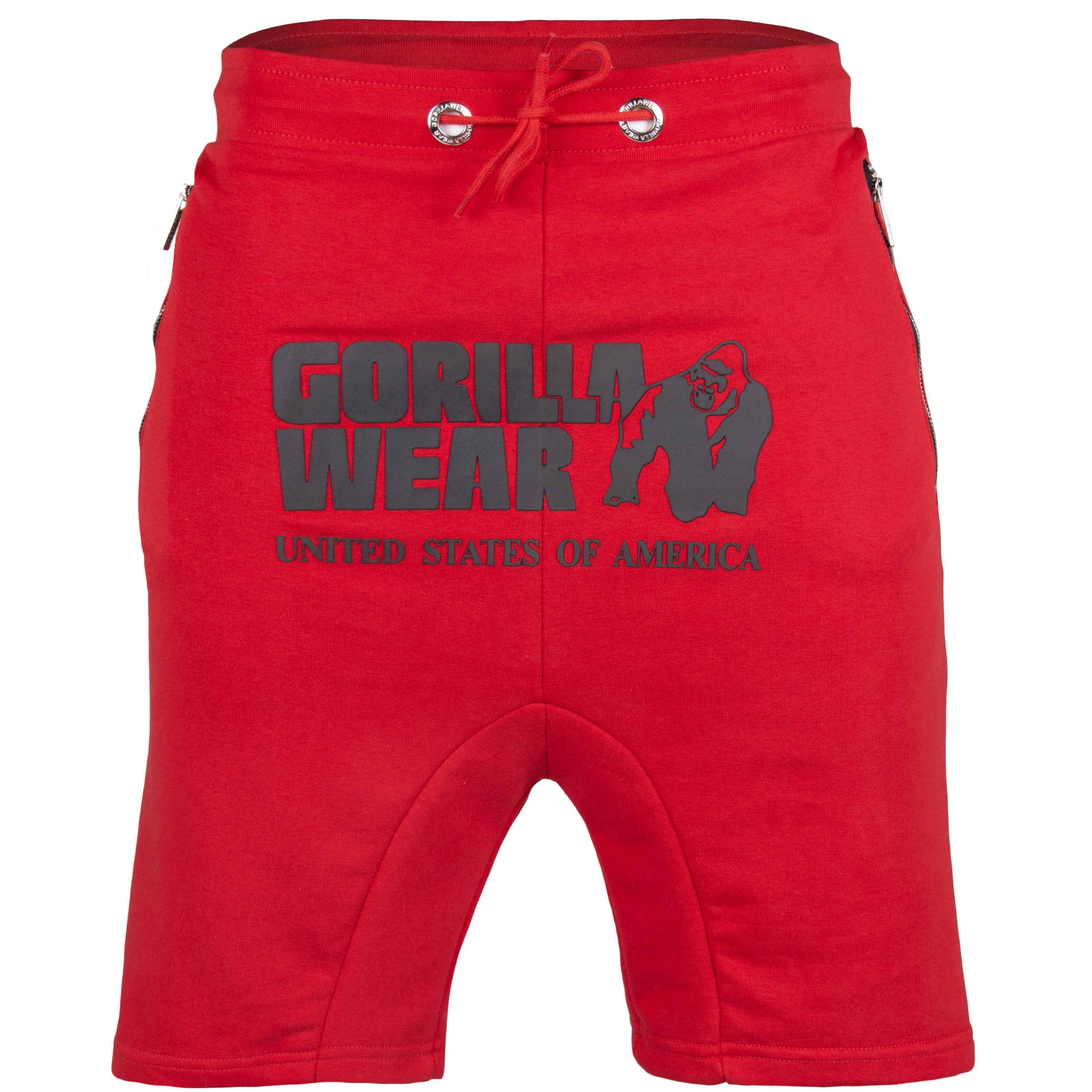 Alabama Drop Crotch Shorts, red