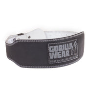 4 Inch Padded Leather Belt, black/grey