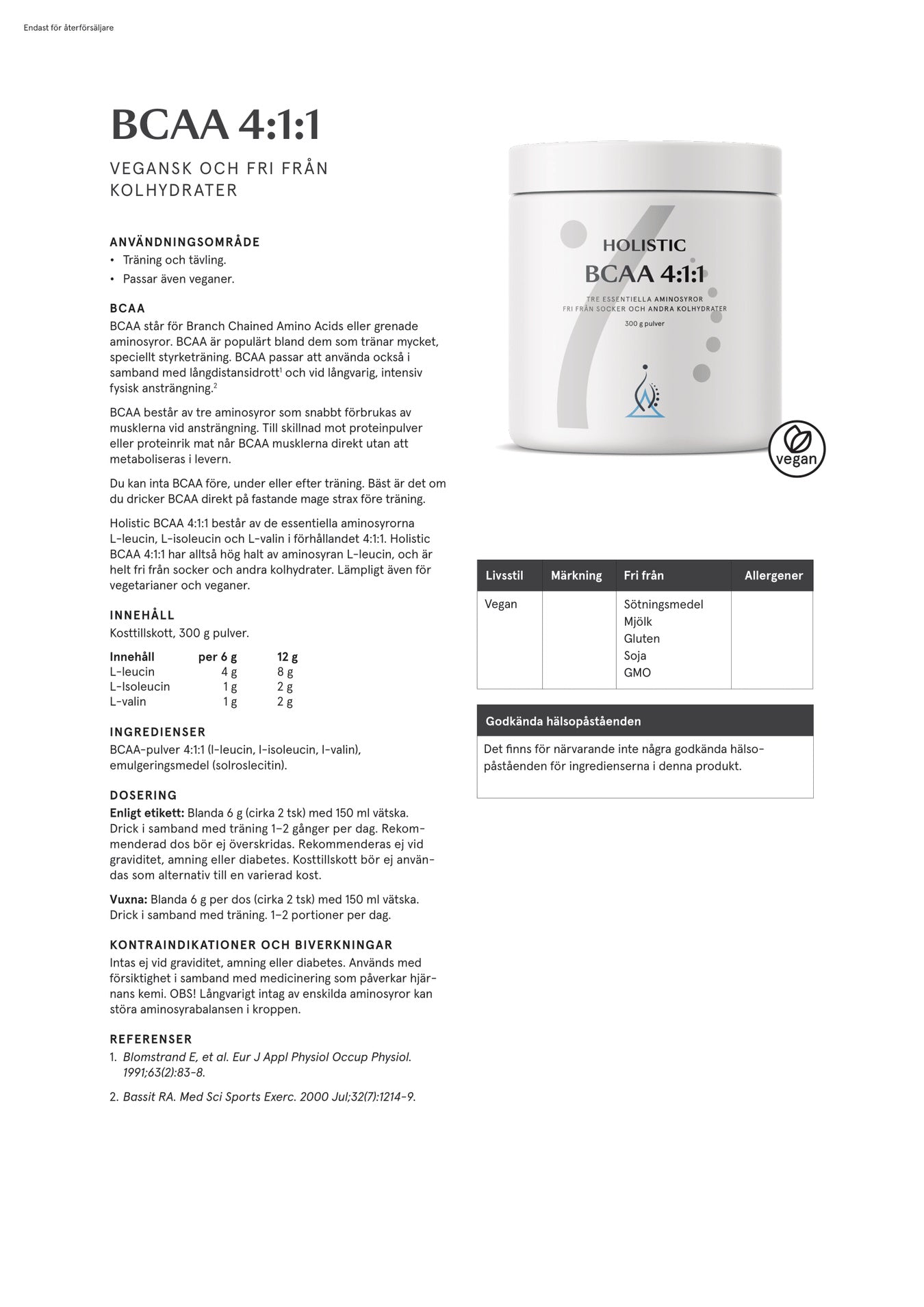 BCAA 4:1:1, 300 g