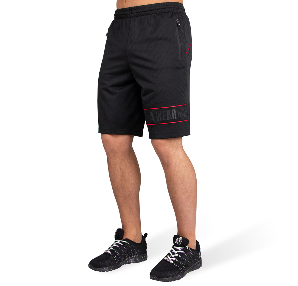 Branson Shorts, black/red