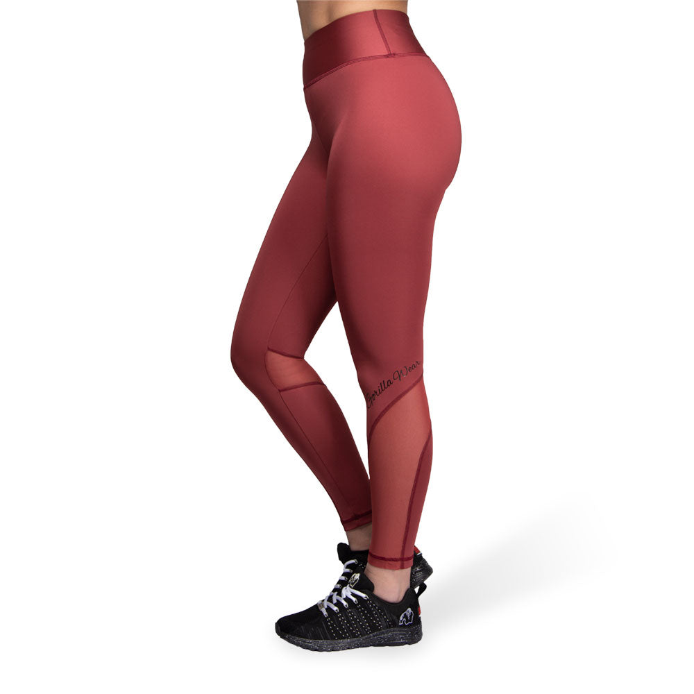 Kaycee Tights, burgundy red