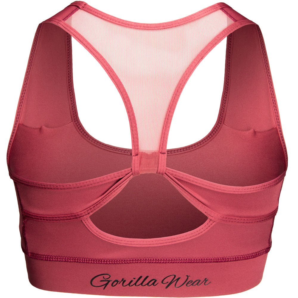 Meta Sports Bra, burgundy red