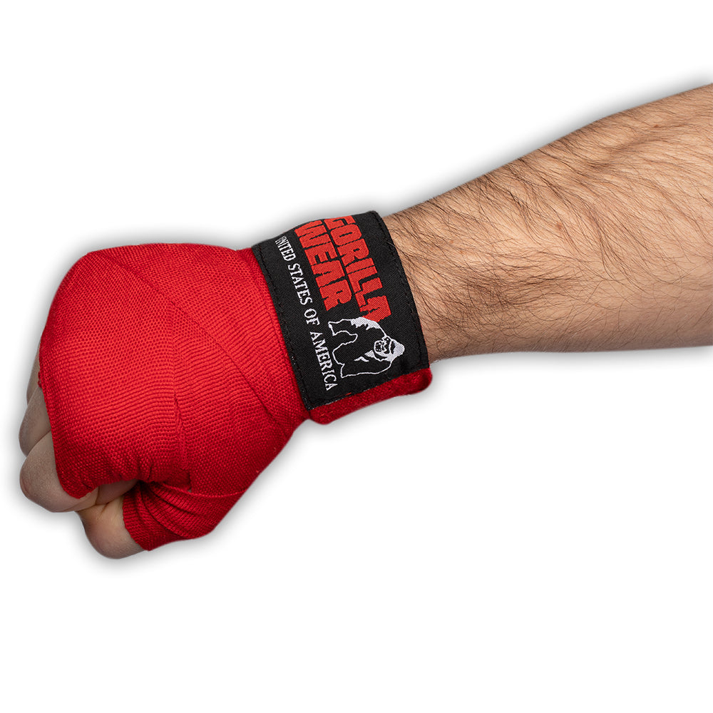 Boxing Hand Wraps, red - 2,5 m