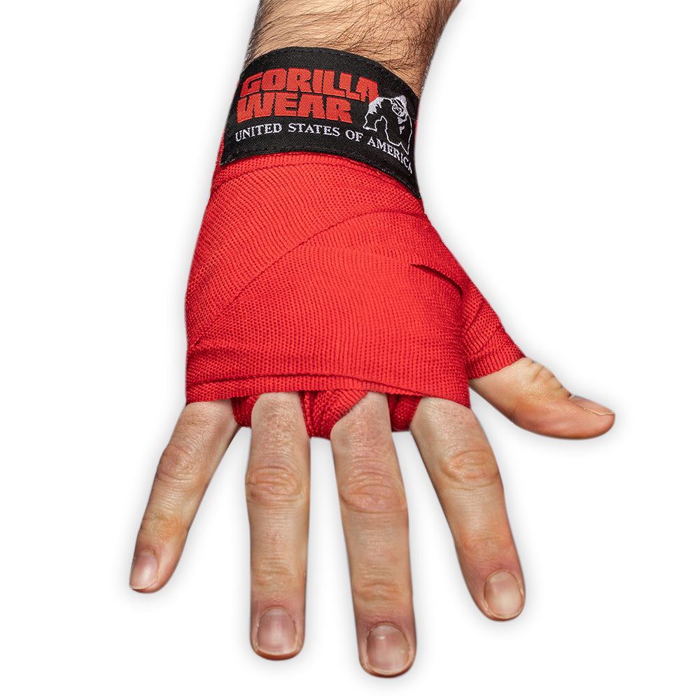 Boxing Hand Wraps, red - 3 m