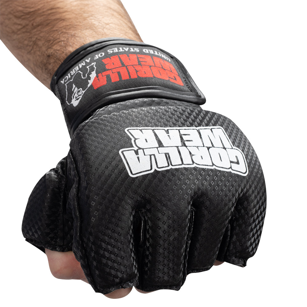 Manton MMA Gloves (with thumb), black/white