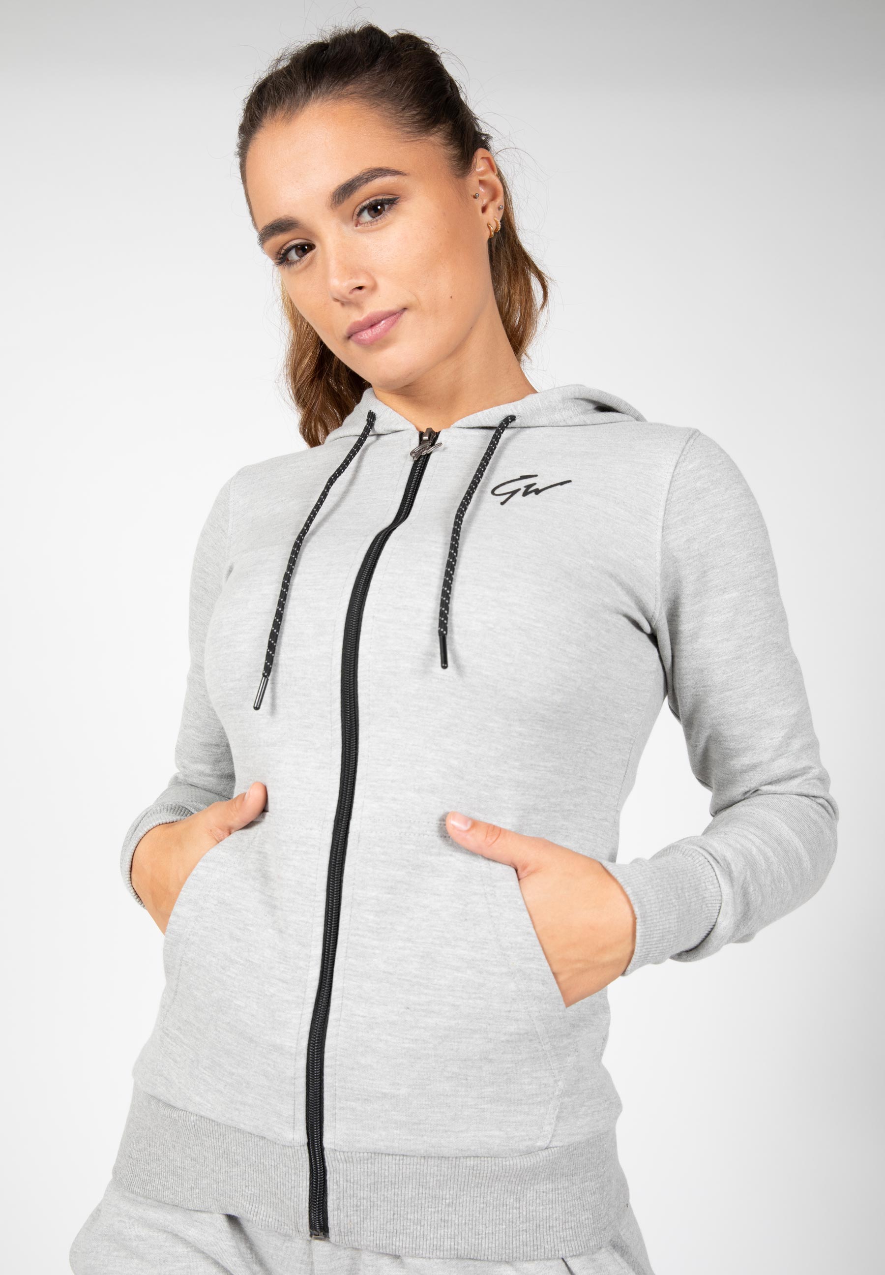 Pixley Zipped Hoodie, grey