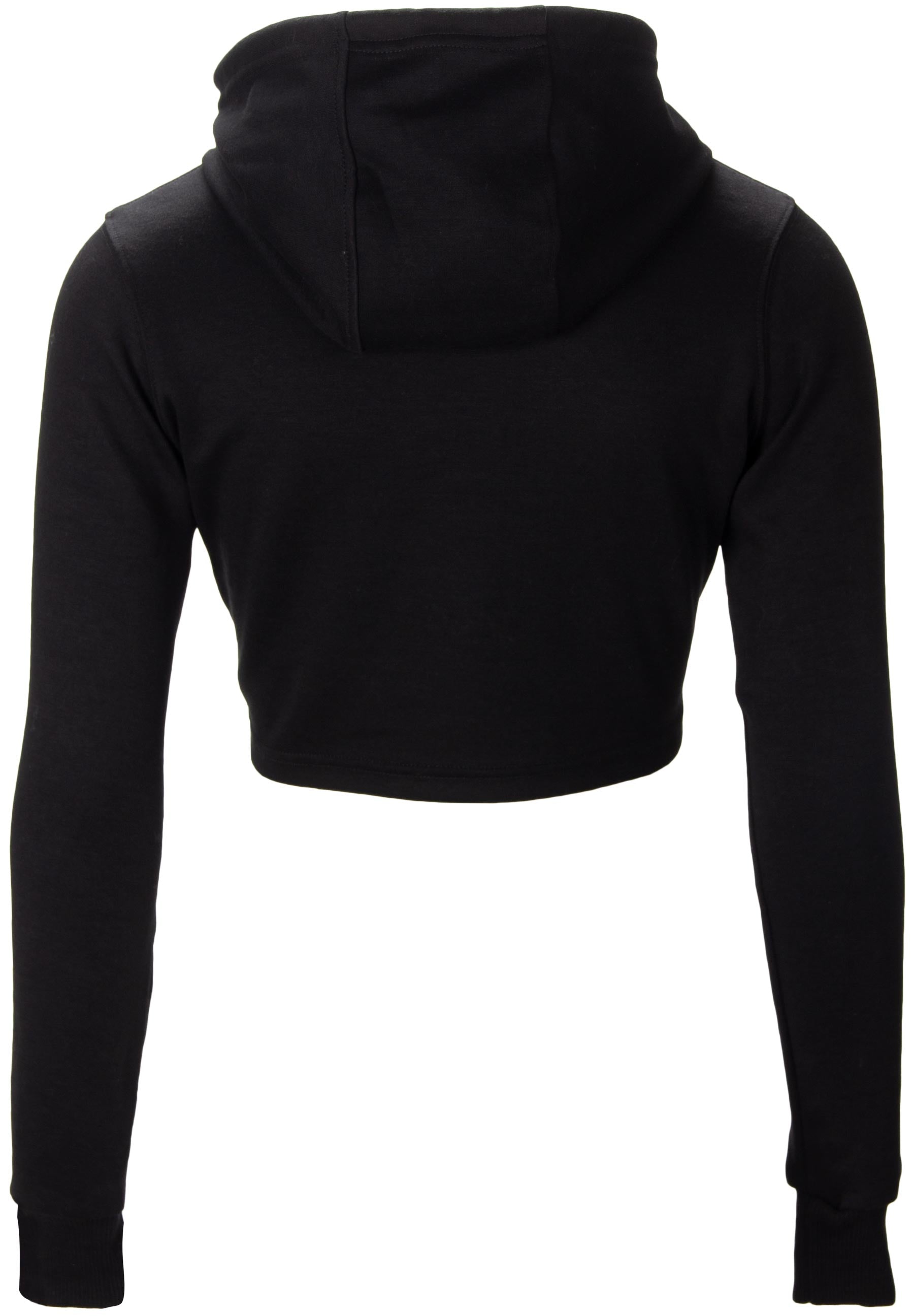 Pixley Crop Top Hoodie, black