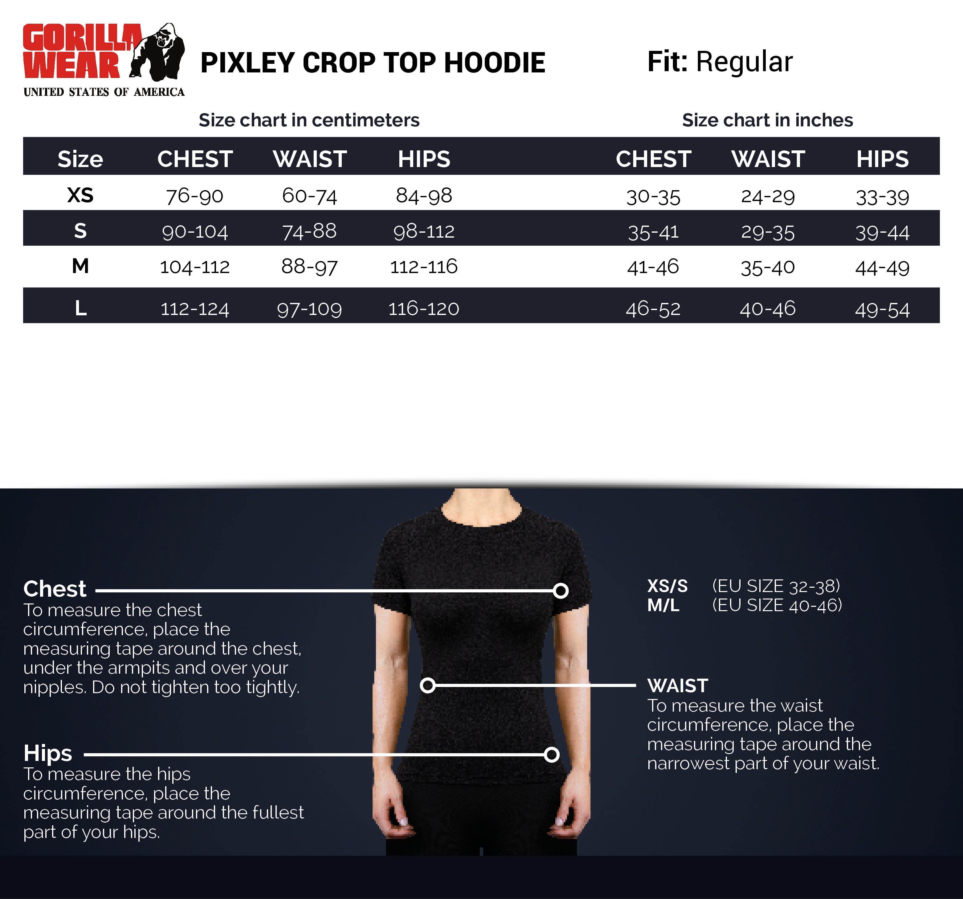 Pixley Crop Top Hoodie, black