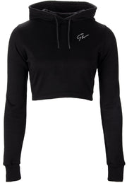 Pixley Crop Top Hoodie, black