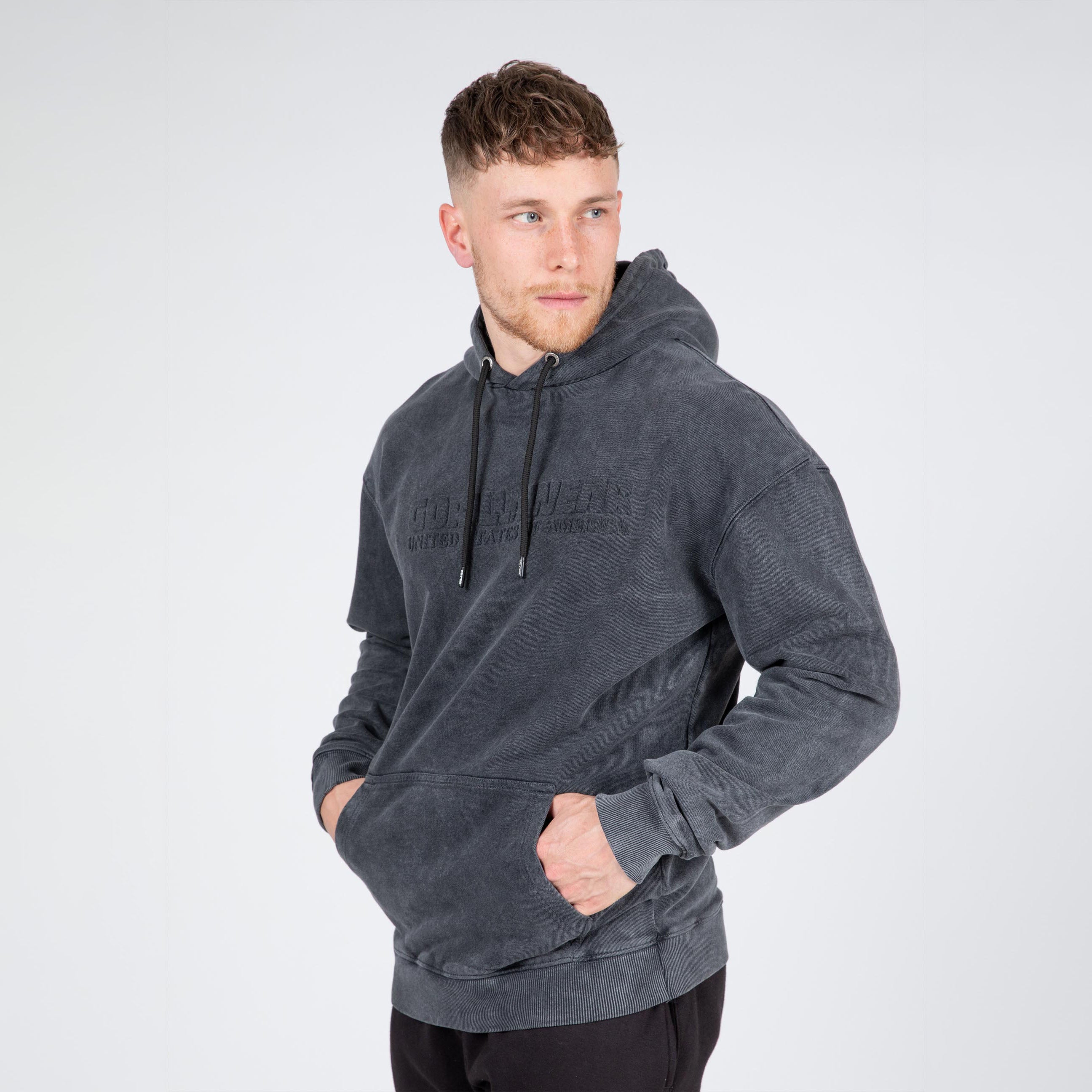 Crowley Oversized Men's Hoodie, washed grey