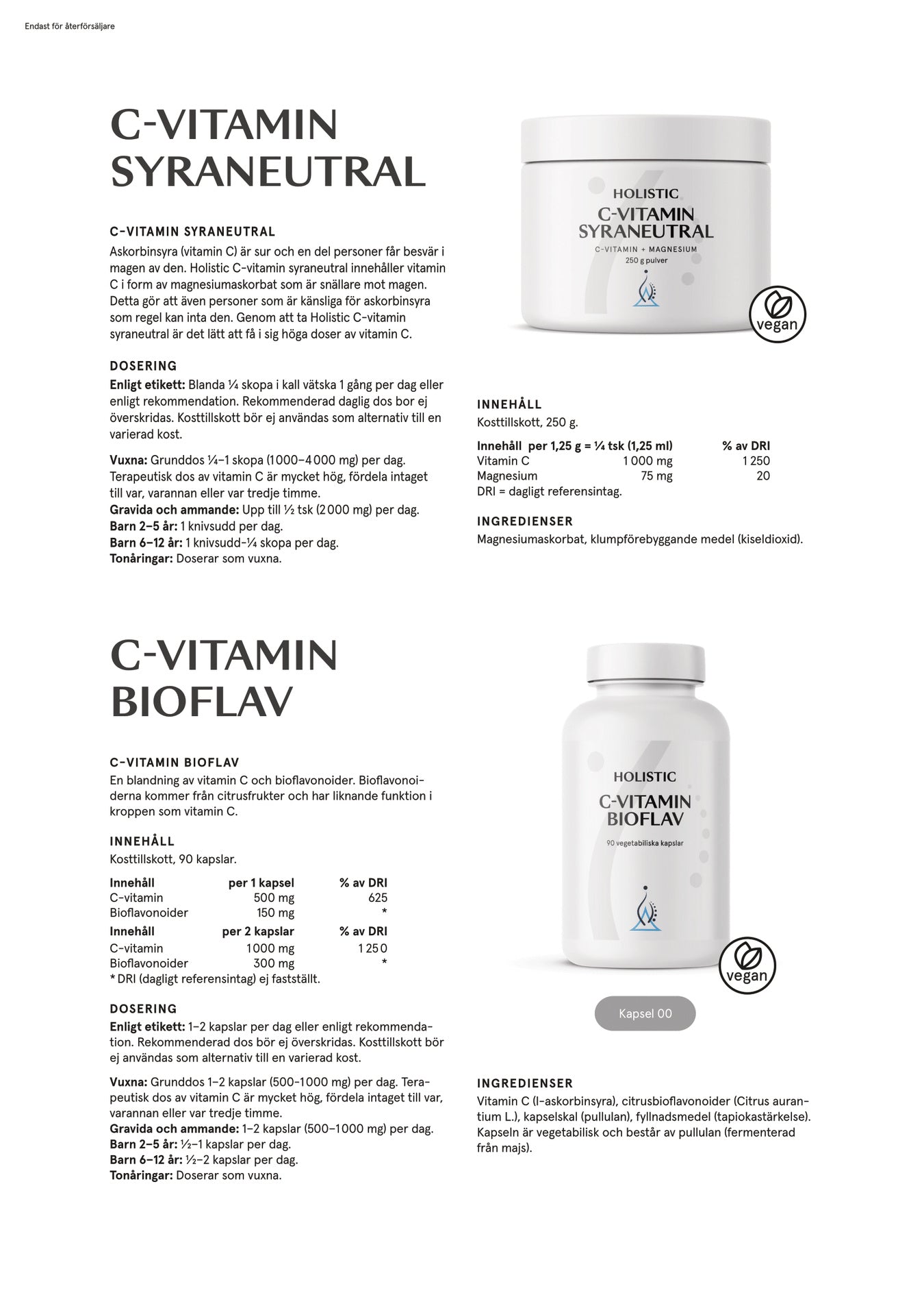 C-vitamin syraneutral, 250 g