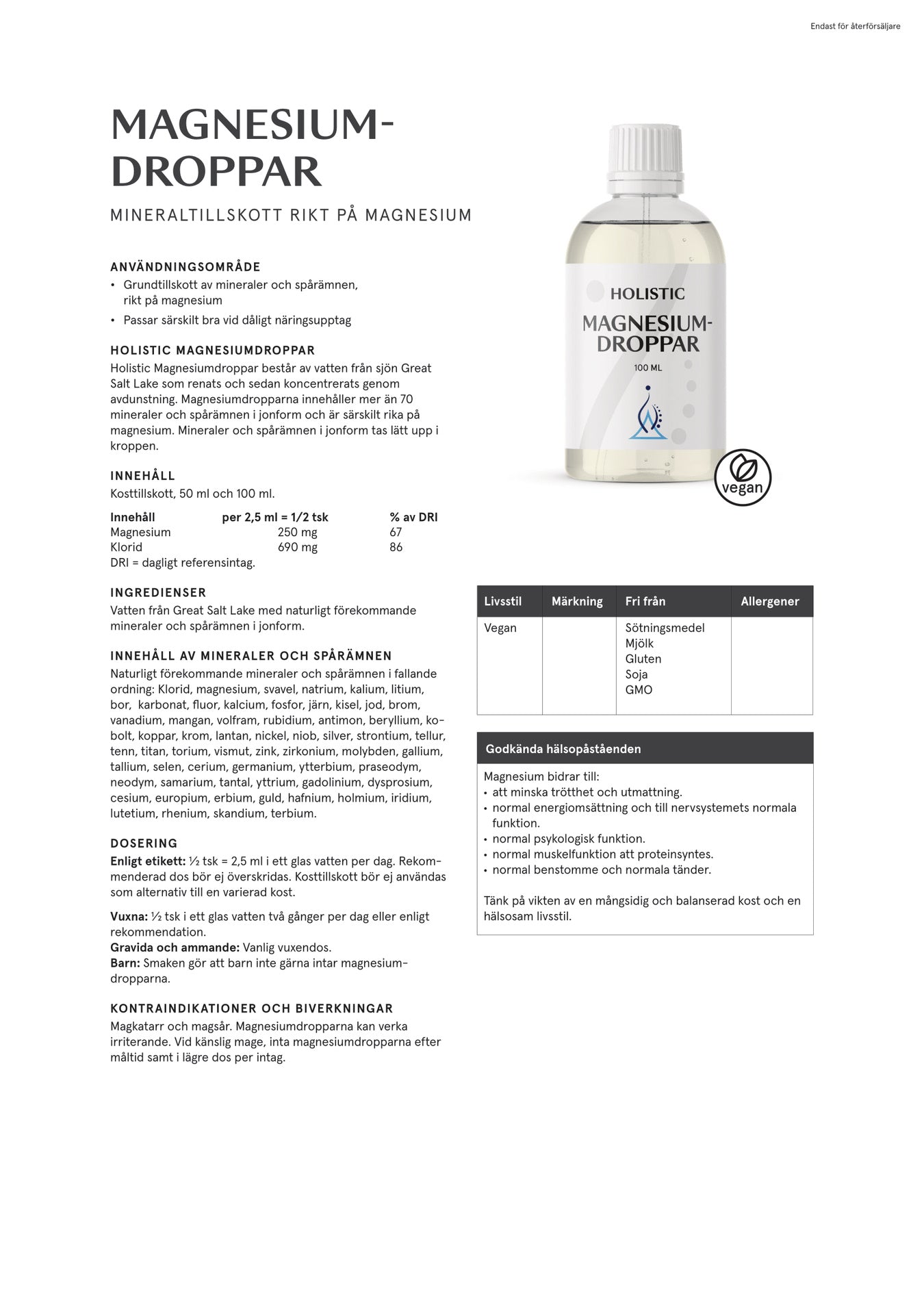 Magnesiumdroppar, 50 ml