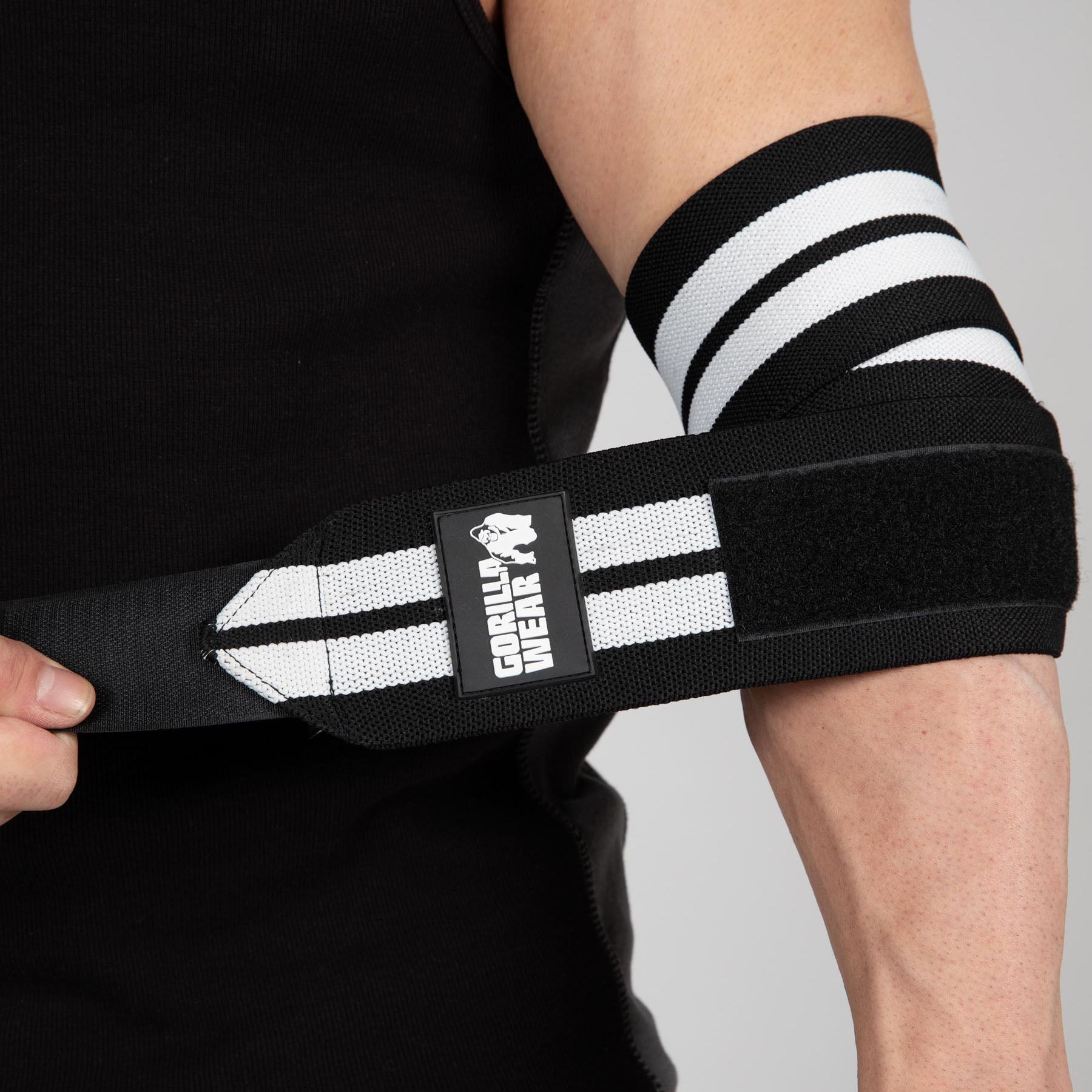 Elbow Wraps, black/white - 1,2 m