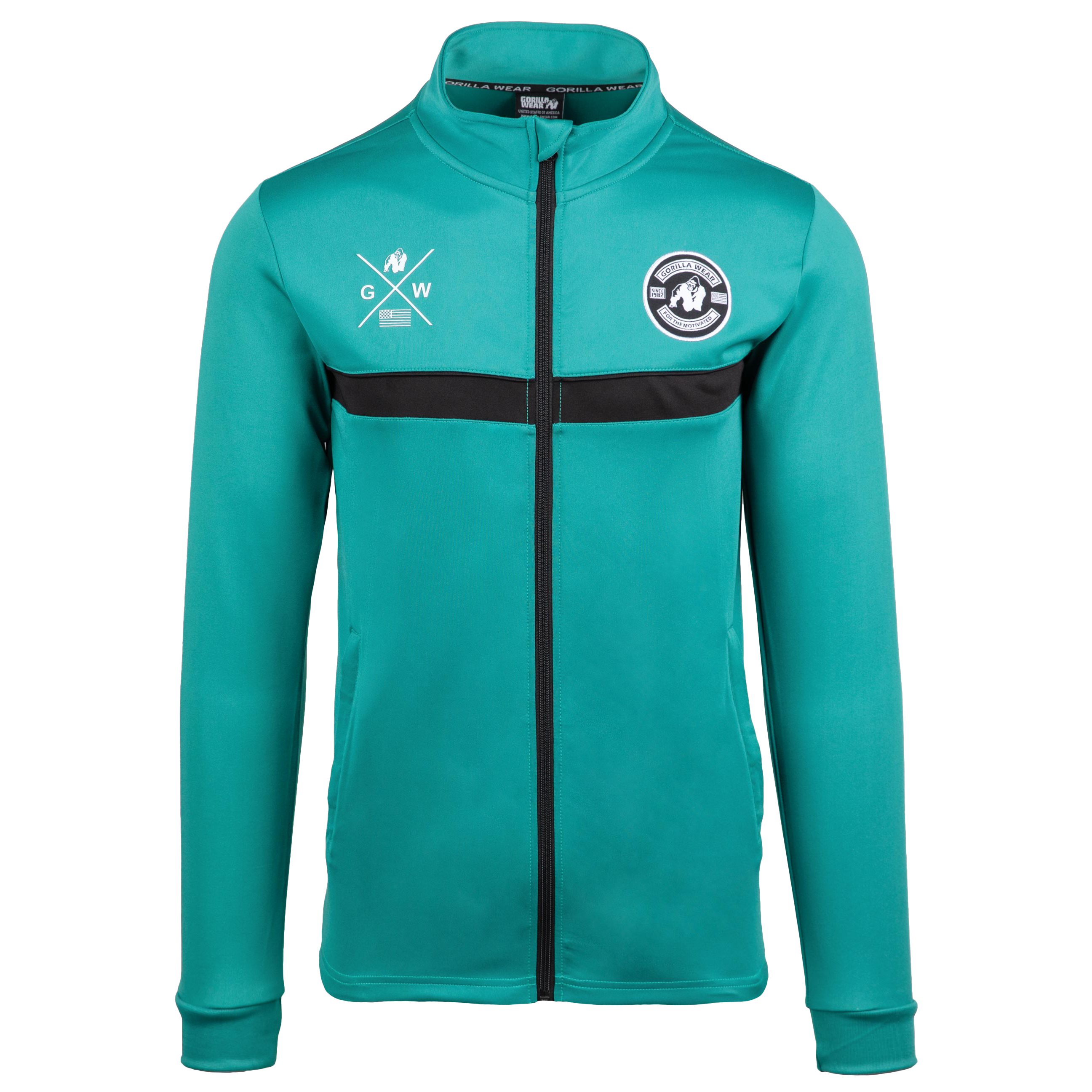 Vernon Kids Track Jacket, teal green