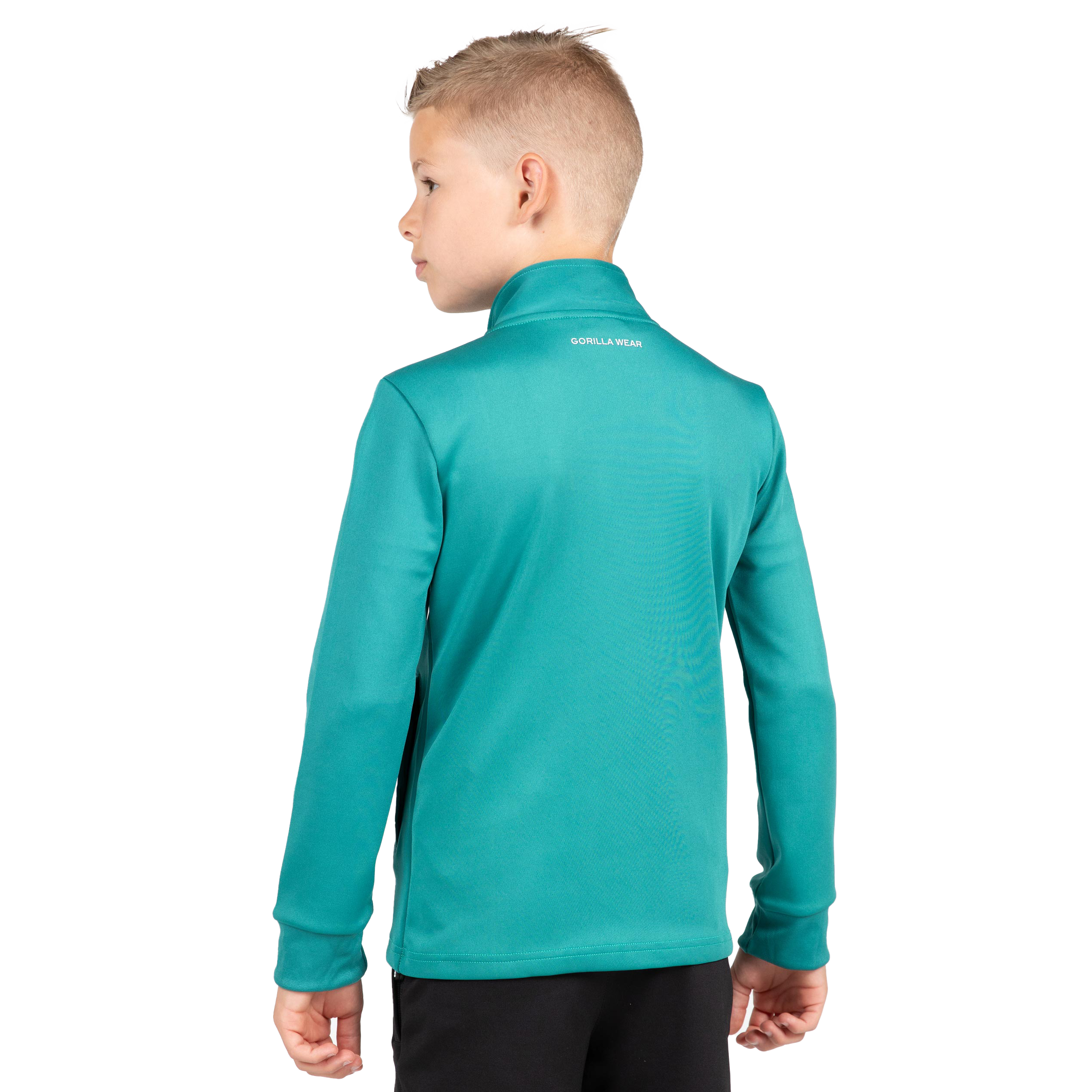 Vernon Kids Track Jacket, teal green