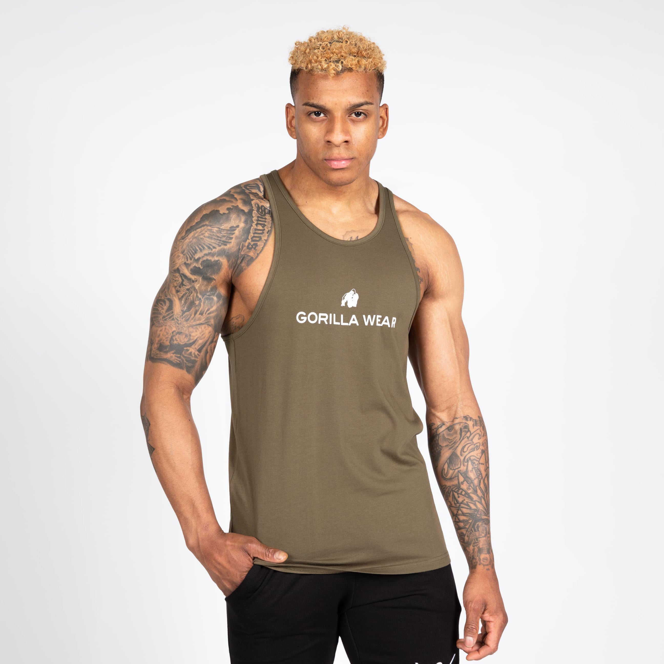 Carter Stretch Tank Top, army green