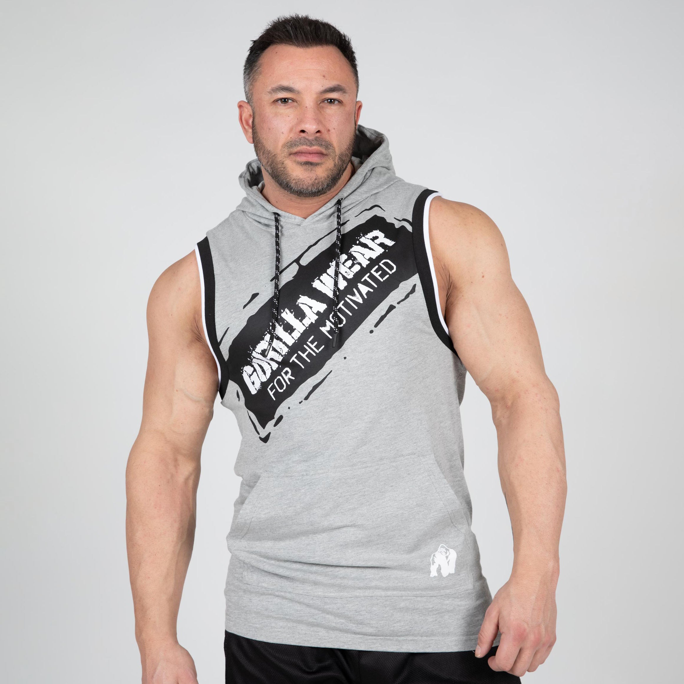 Loretto Hooded Tank Top, grey melange