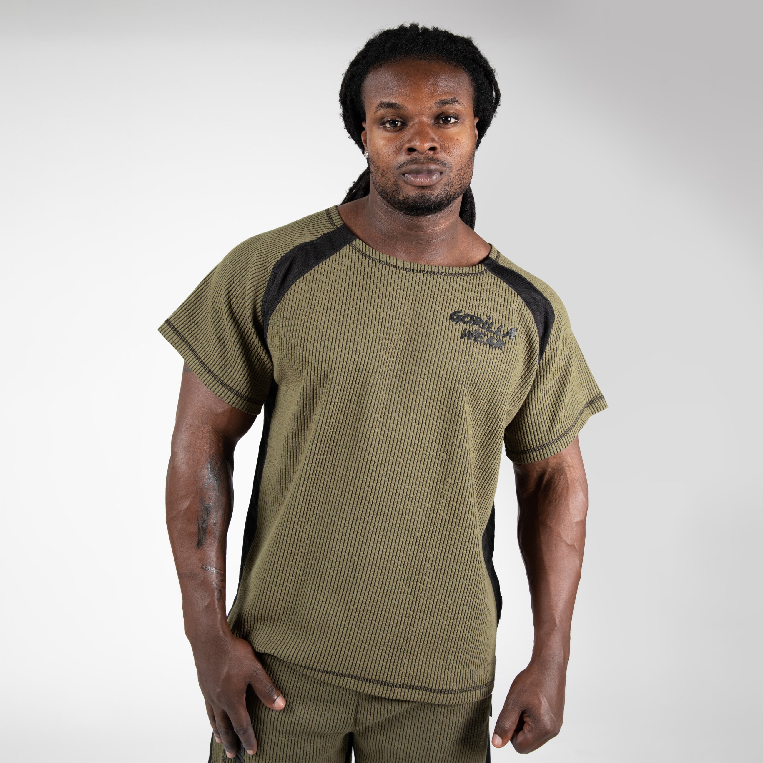 Augustine Old School Work Out Top, army green