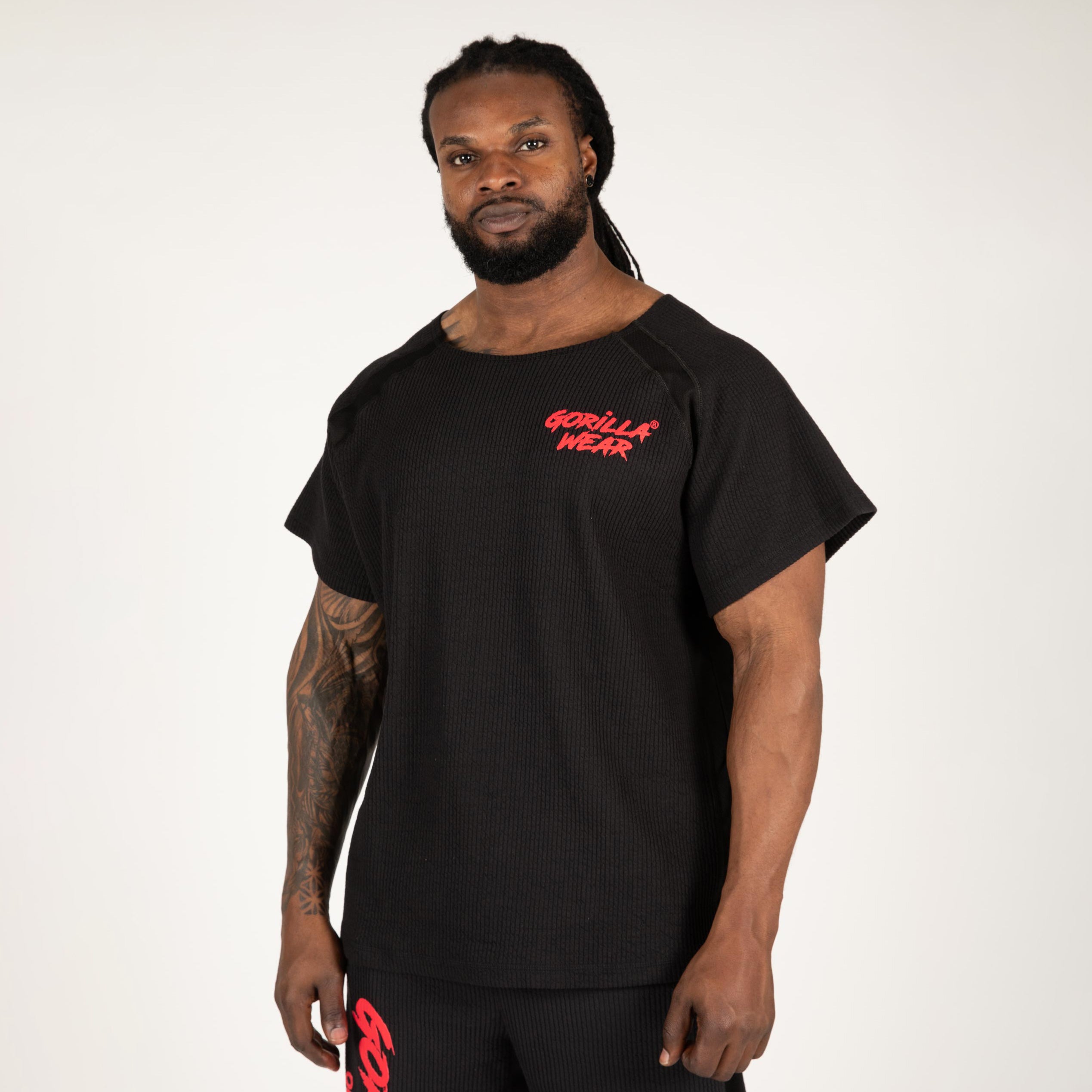 Augustine Old School Work Out Top, black/red