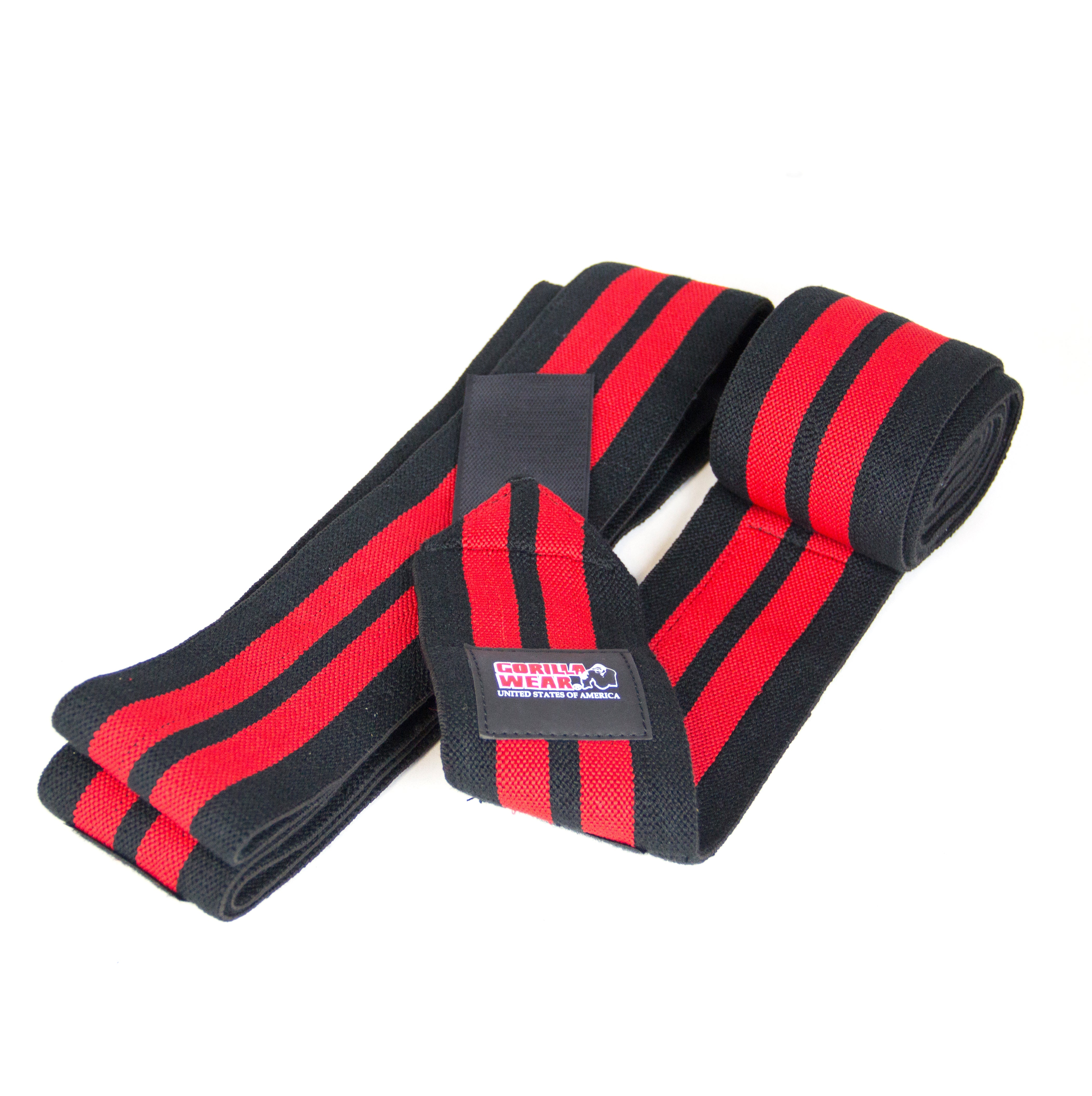 GW Knee Wraps 2,5 m, black/red