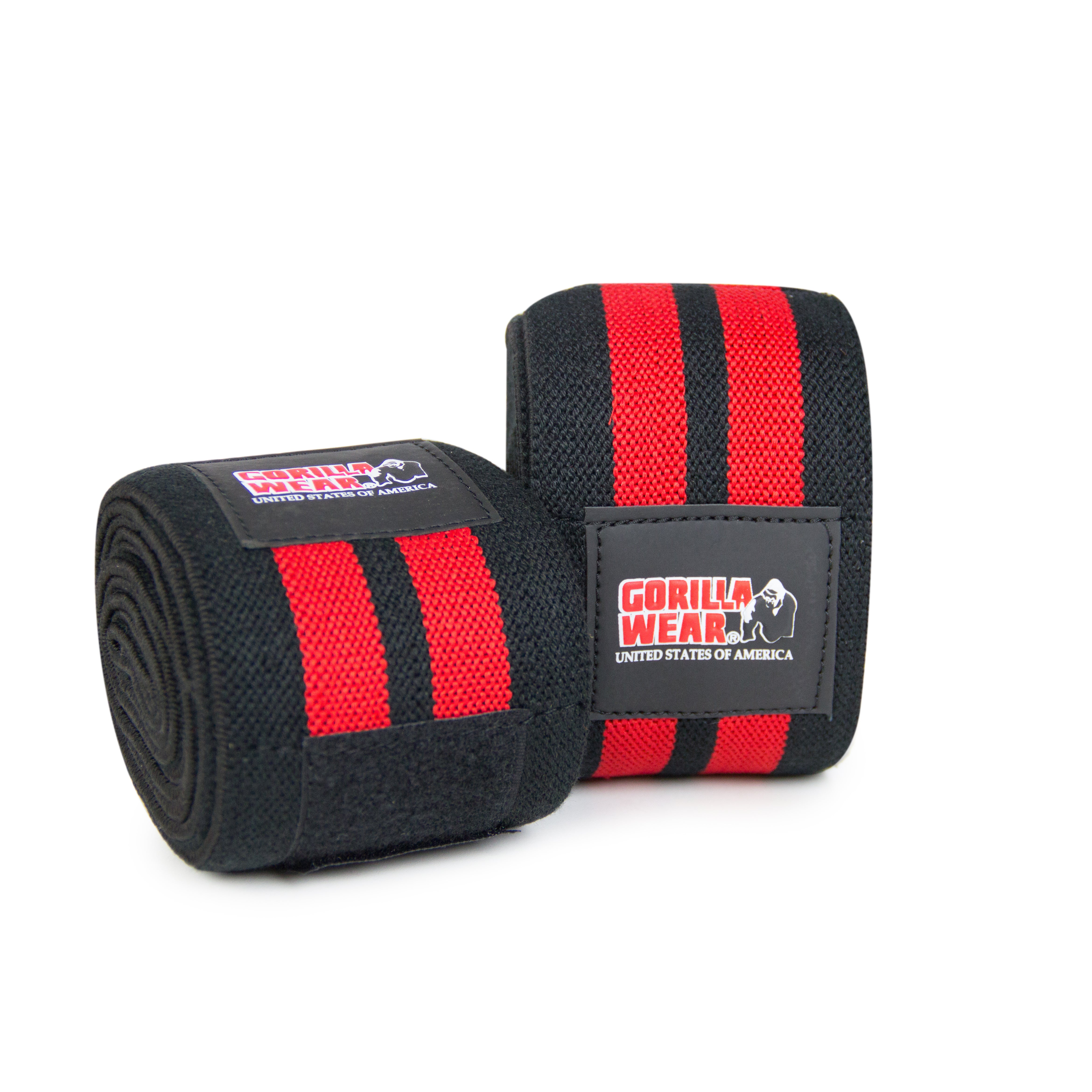 GW Knee Wraps 2,5 m, black/red