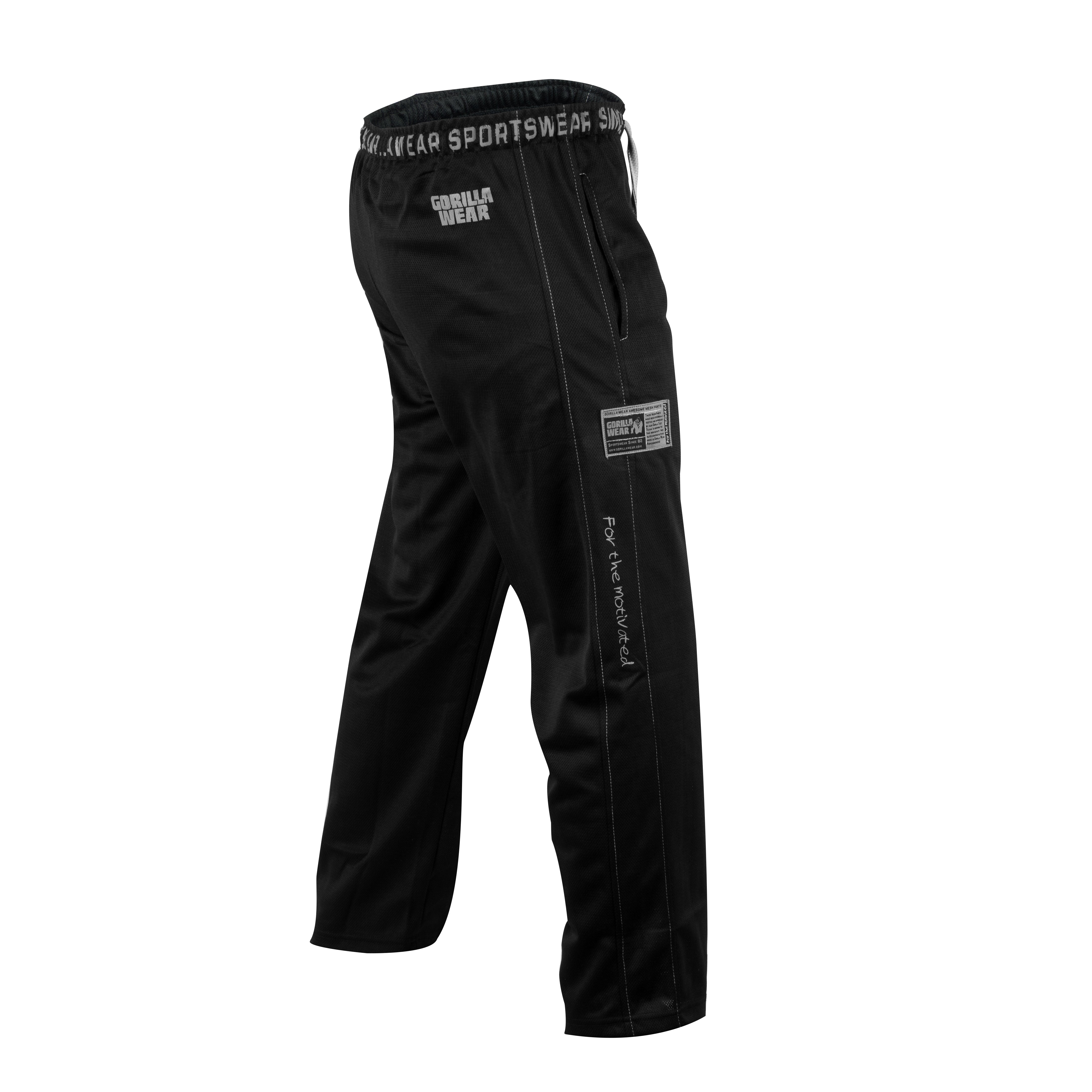 Logo Mesh Pants, black