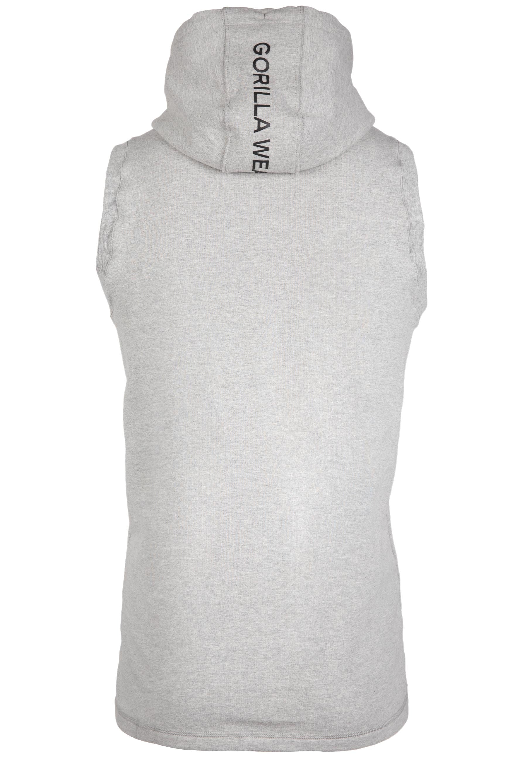 Lincoln Sleeveless Hoodie, grey