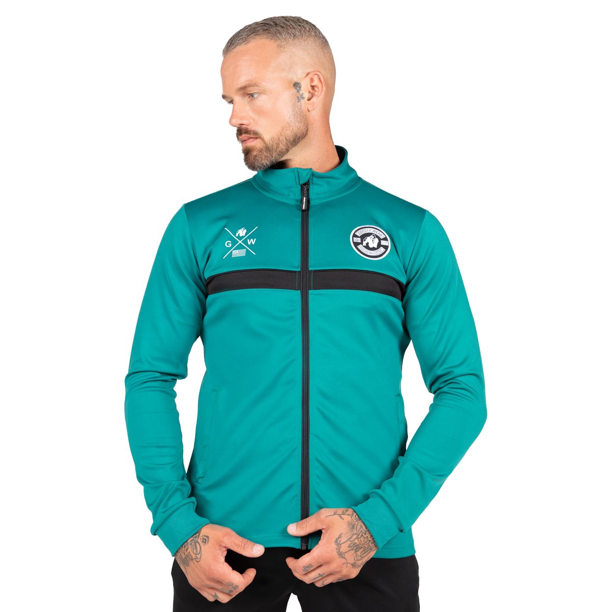 Vernon Track Jacket, teal green