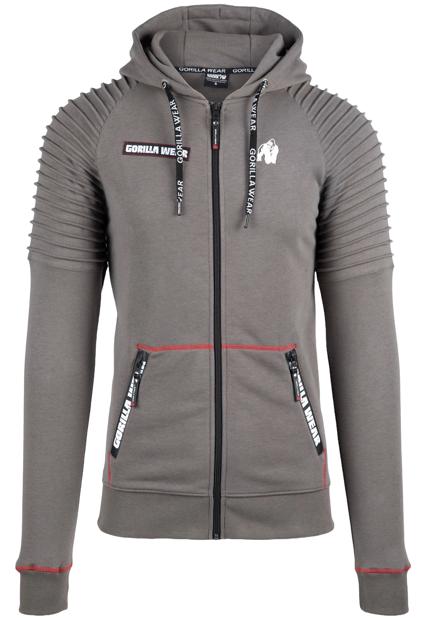 Georgia Zipped Hoodie, grey