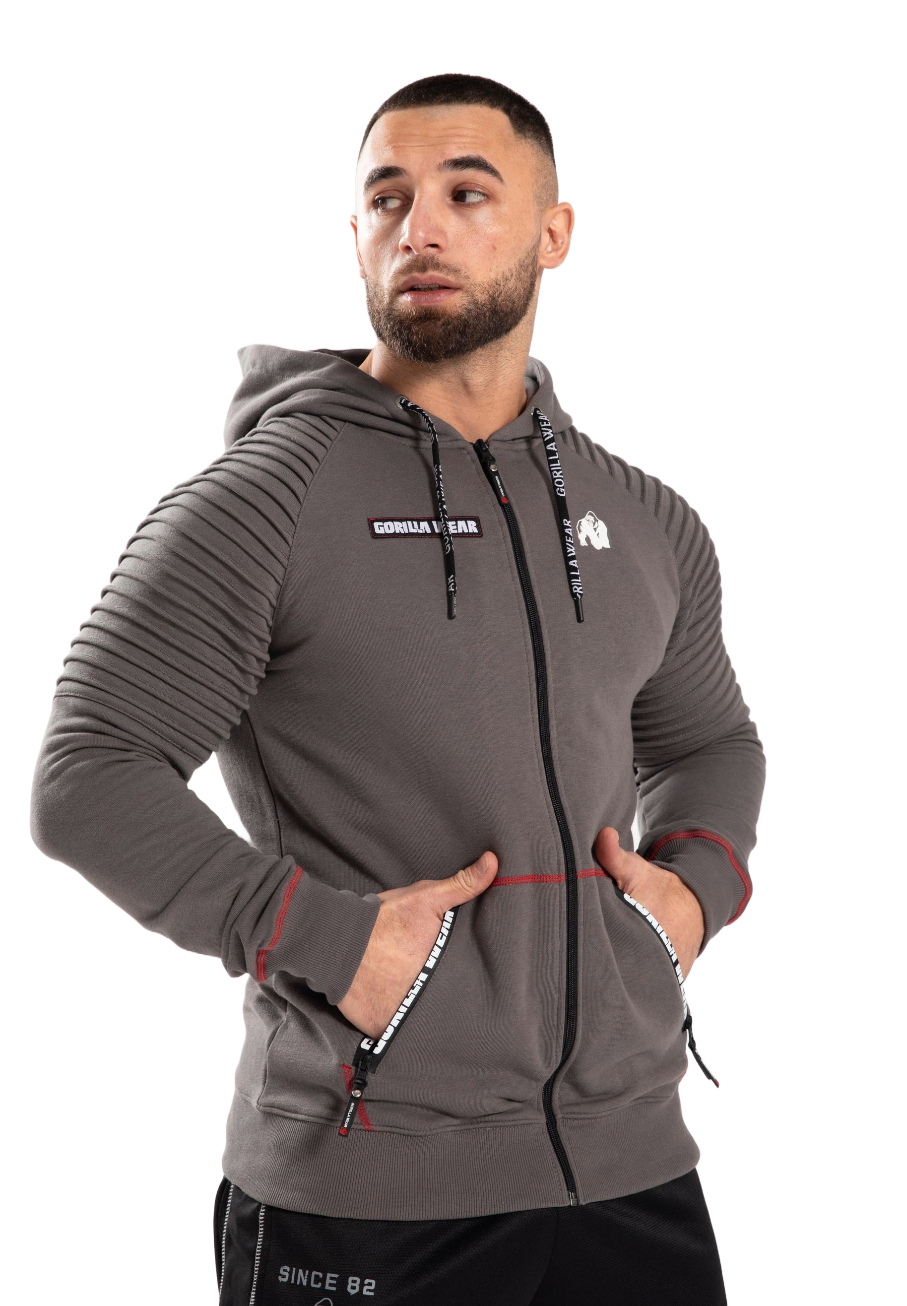 Georgia Zipped Hoodie, grey