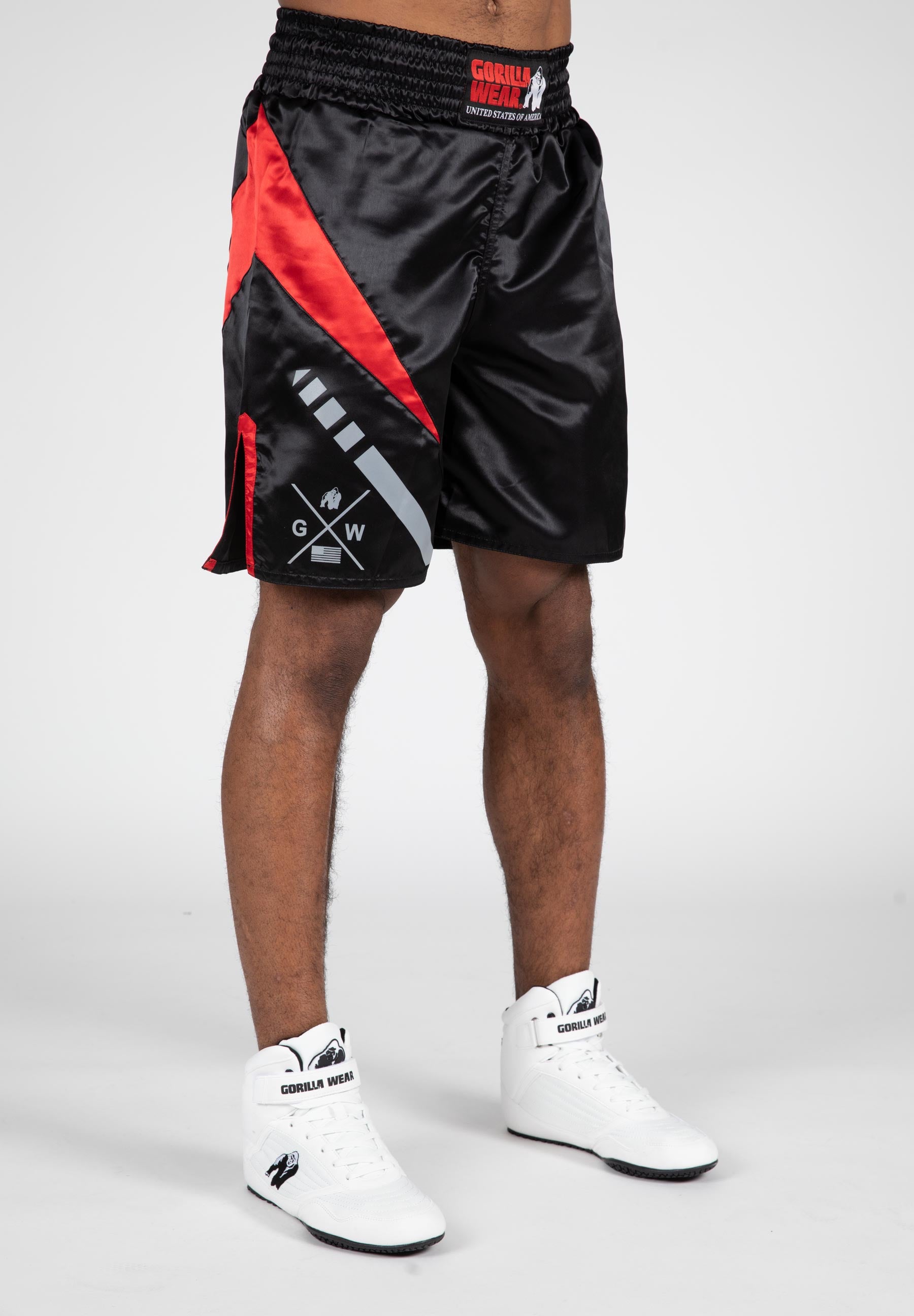 Hornell Boxing Shorts, black/red