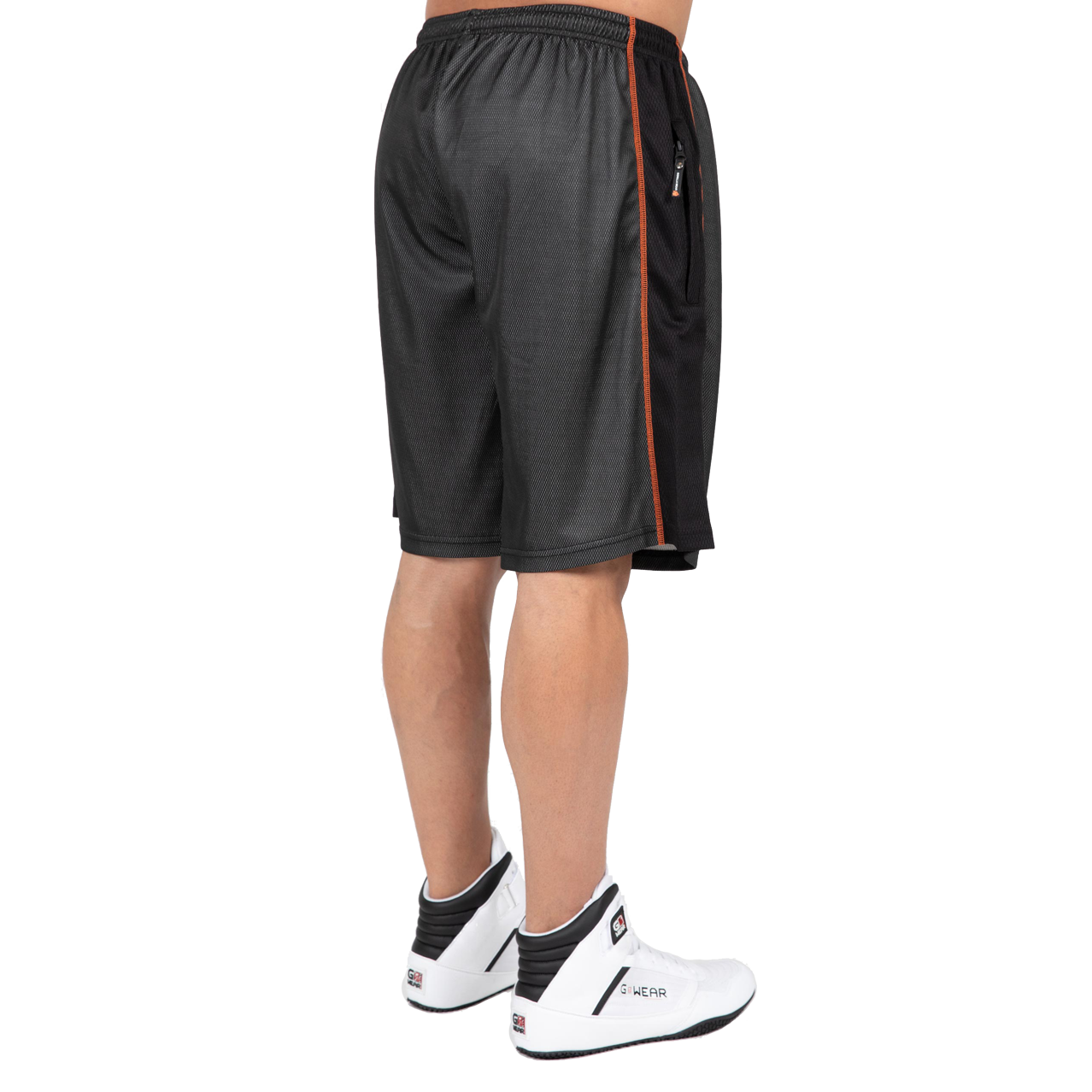 Wallace Mesh Shorts, grey/orange