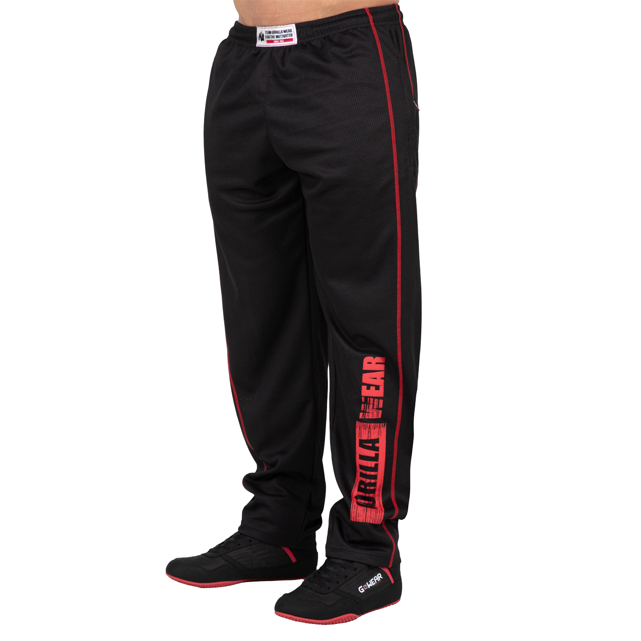 Wallace Mesh Pants, black/red