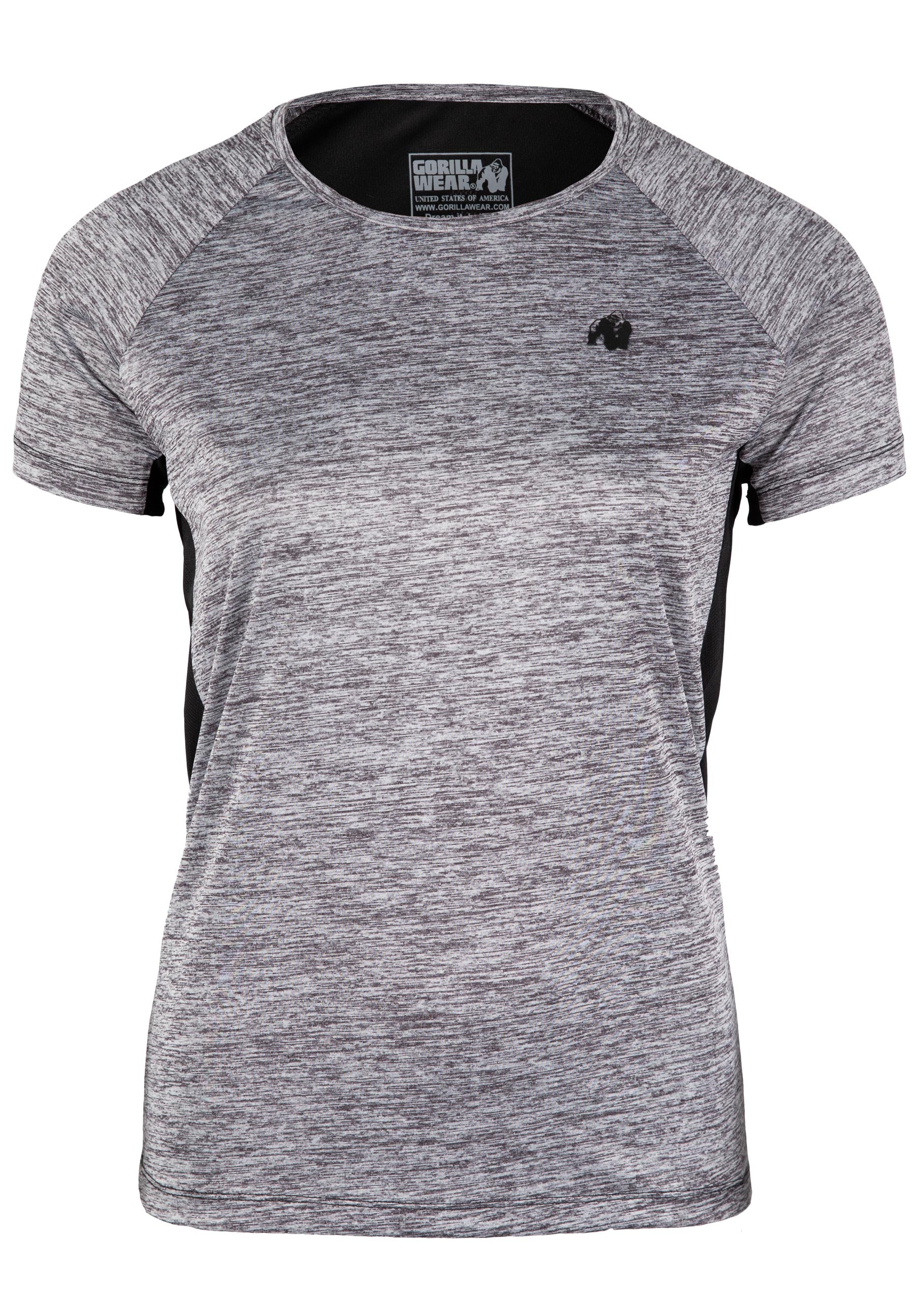 Monetta Performance T-Shirt, grey melange/black