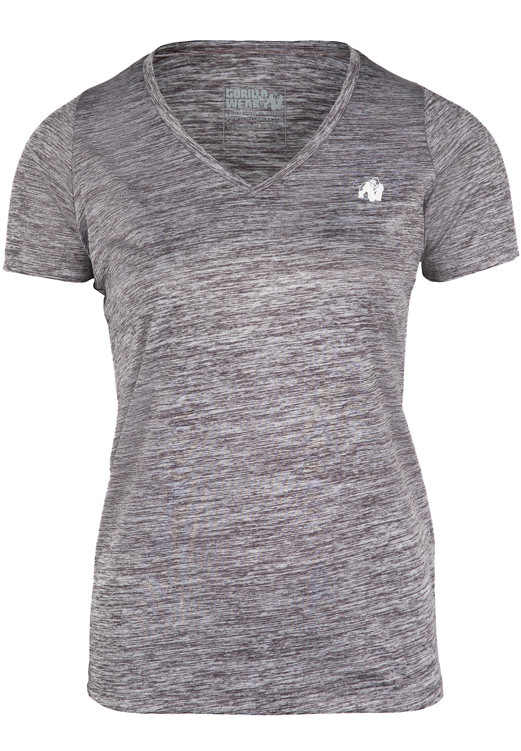 Elmira V-Neck T-Shirt, grey melange