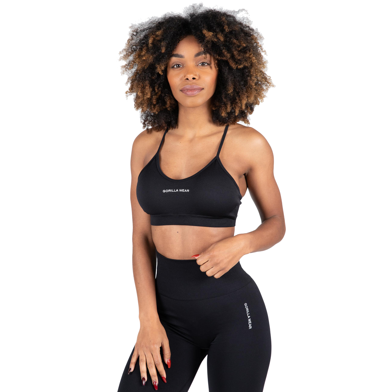 Quincy Seamless Sports Bra, black