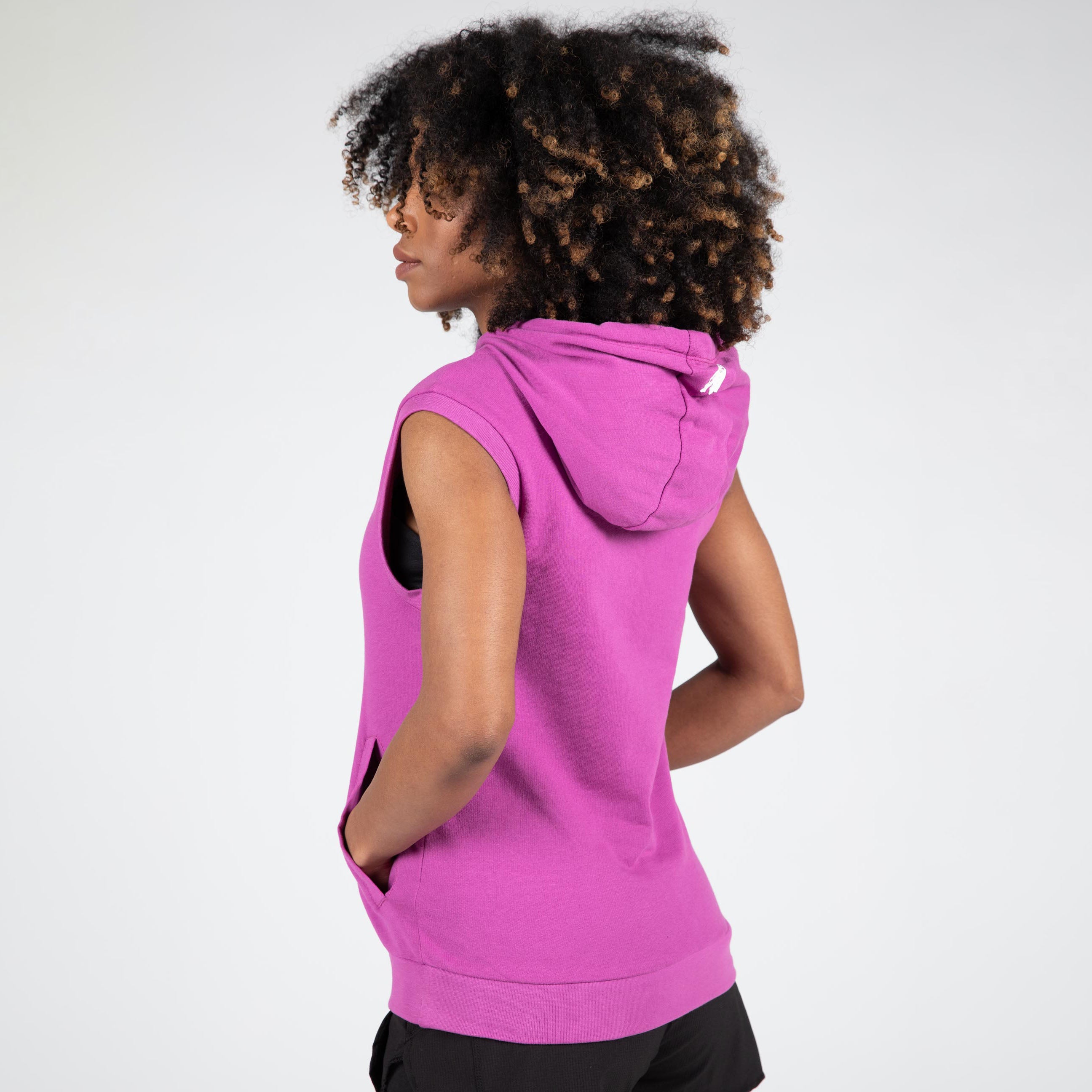 Virginia Sleeveless Hoodie, pink