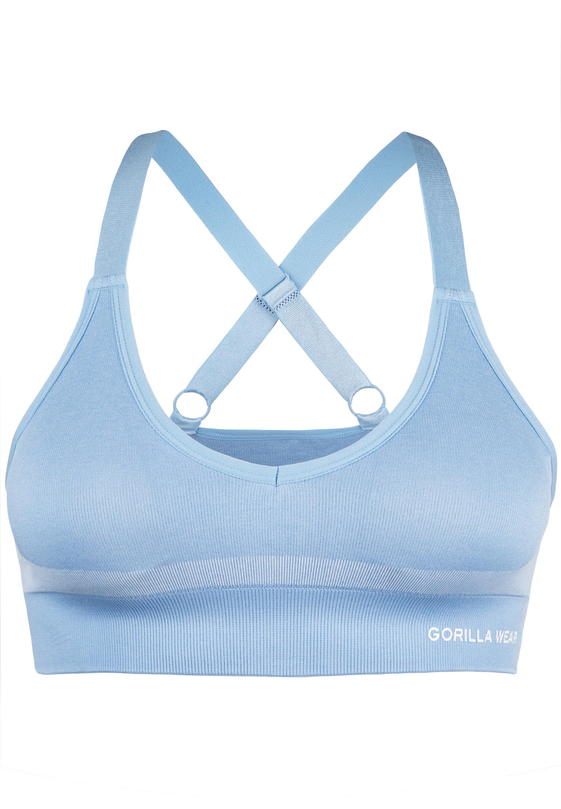 Selah Seamless Sports Bra, light blue