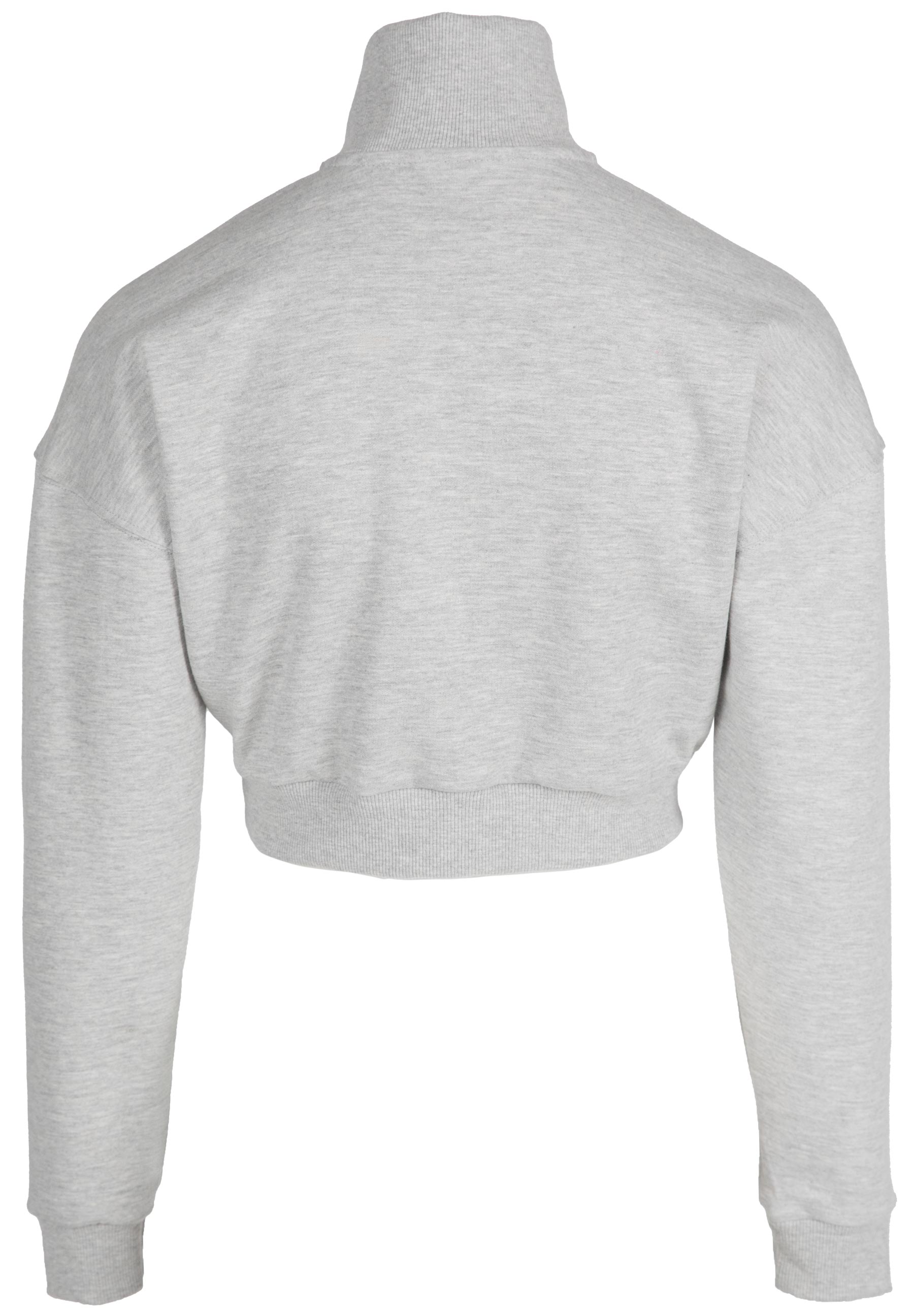 Ocala Cropped Half-Zip Sweatshirt, grey