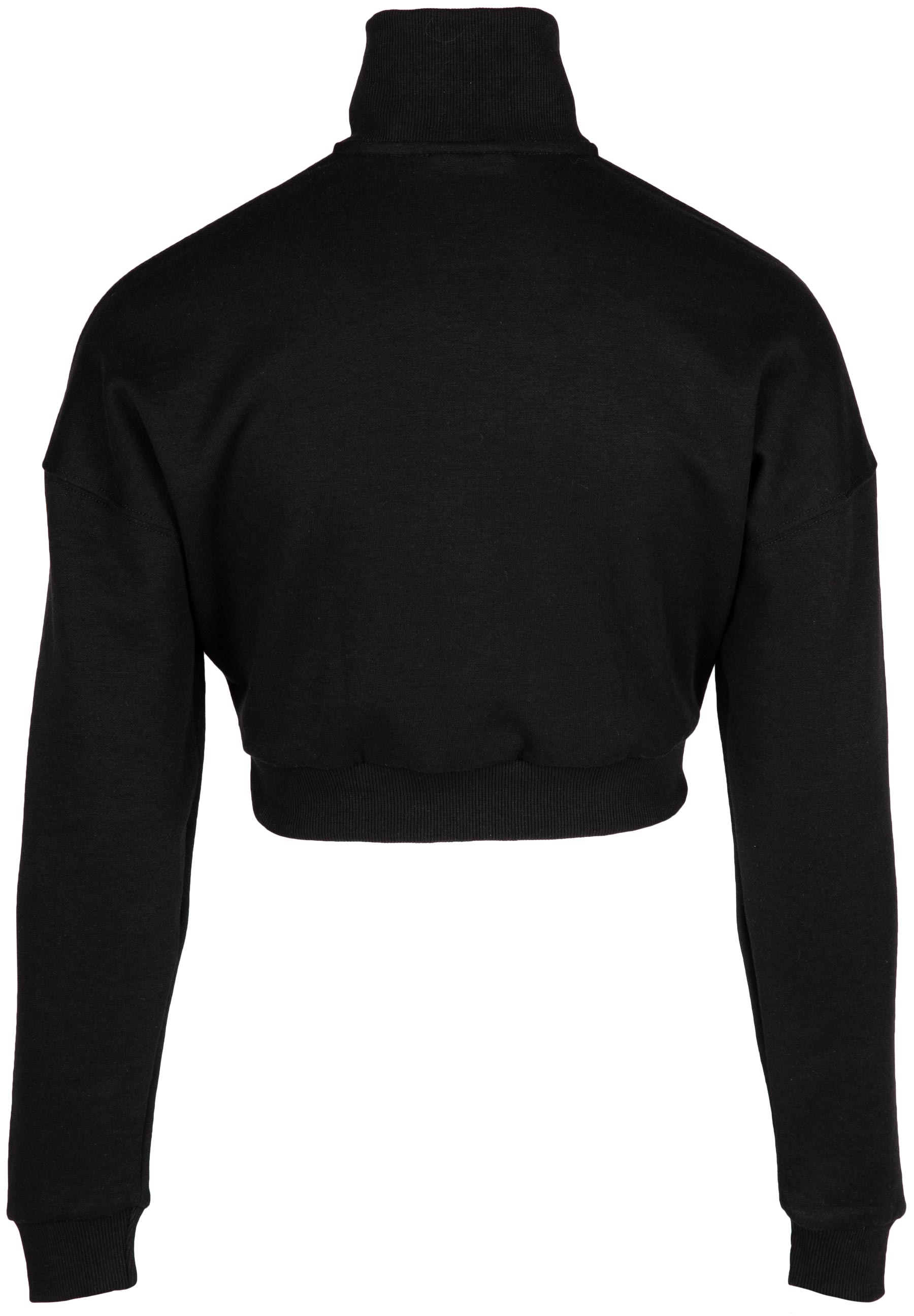 Ocala Cropped Half-Zip Sweatshirt, black