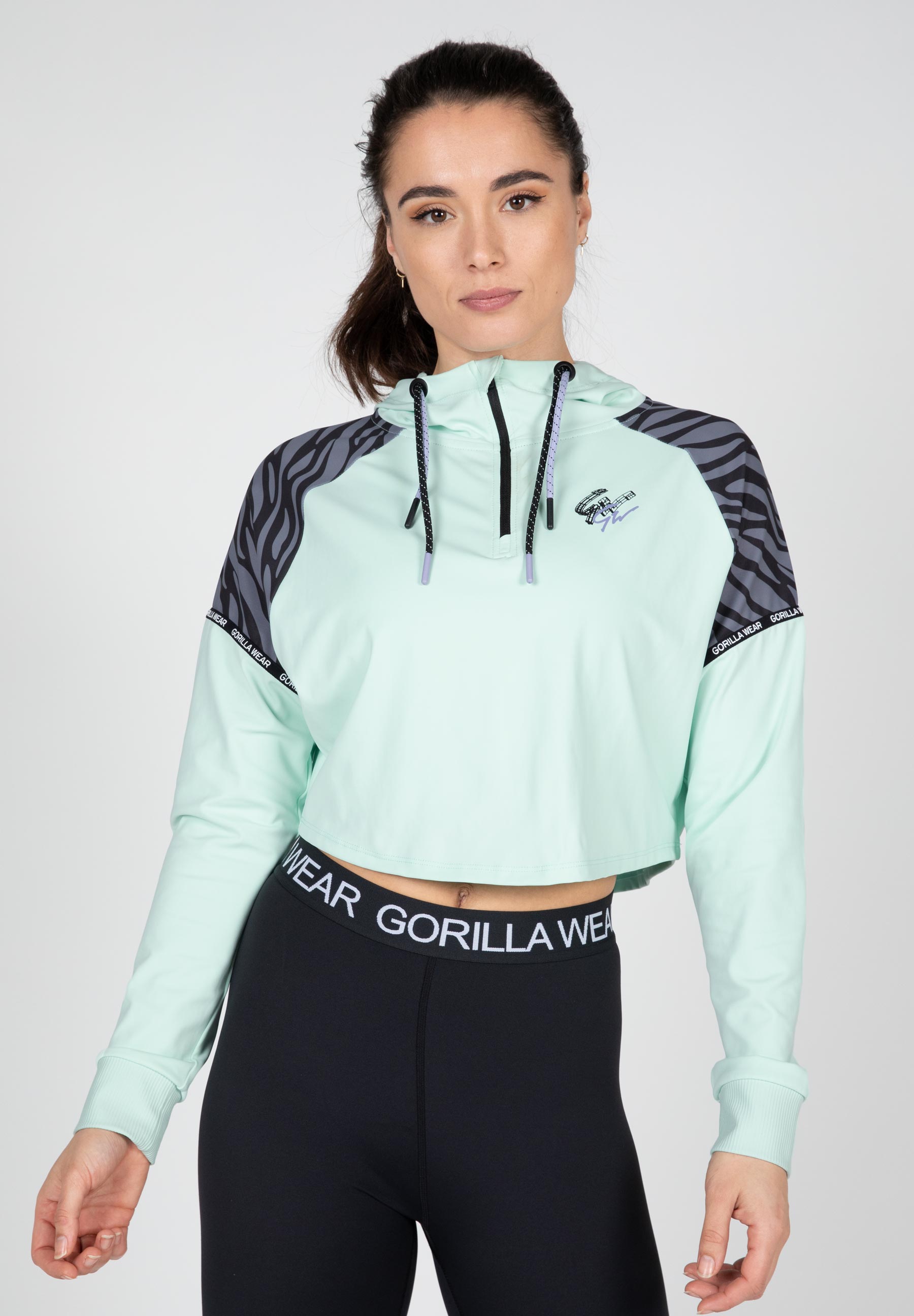 Zion Cropped Hoodie, green