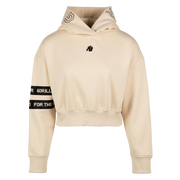 Tracey Cropped Hoodie, beige