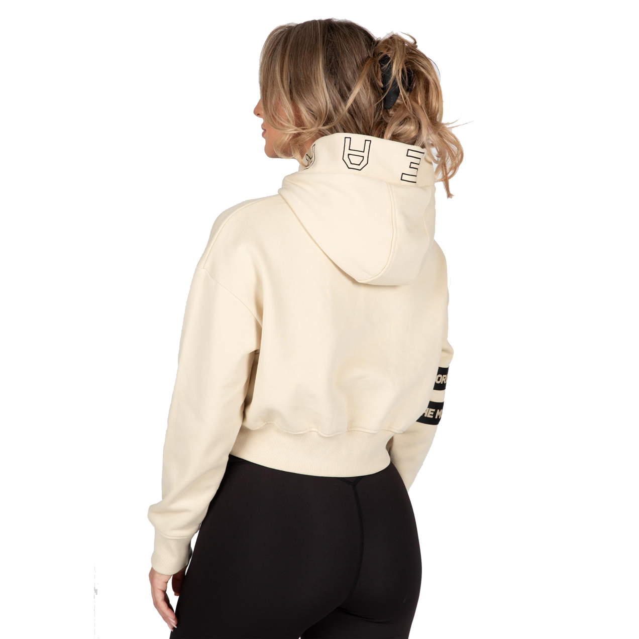 Tracey Cropped Hoodie, beige