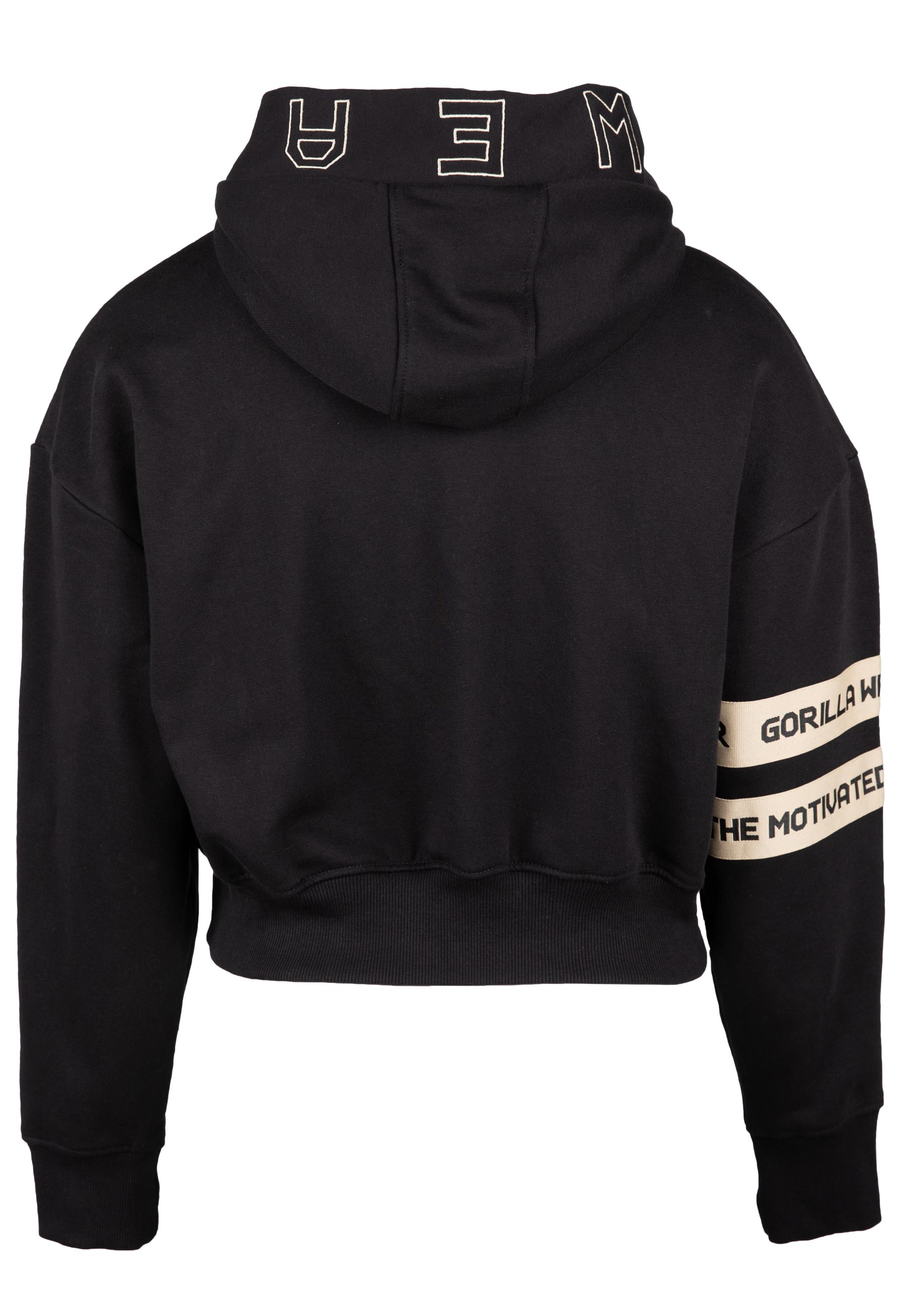 Tracey Cropped Hoodie, black