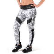 Pueblo Tights, black/white