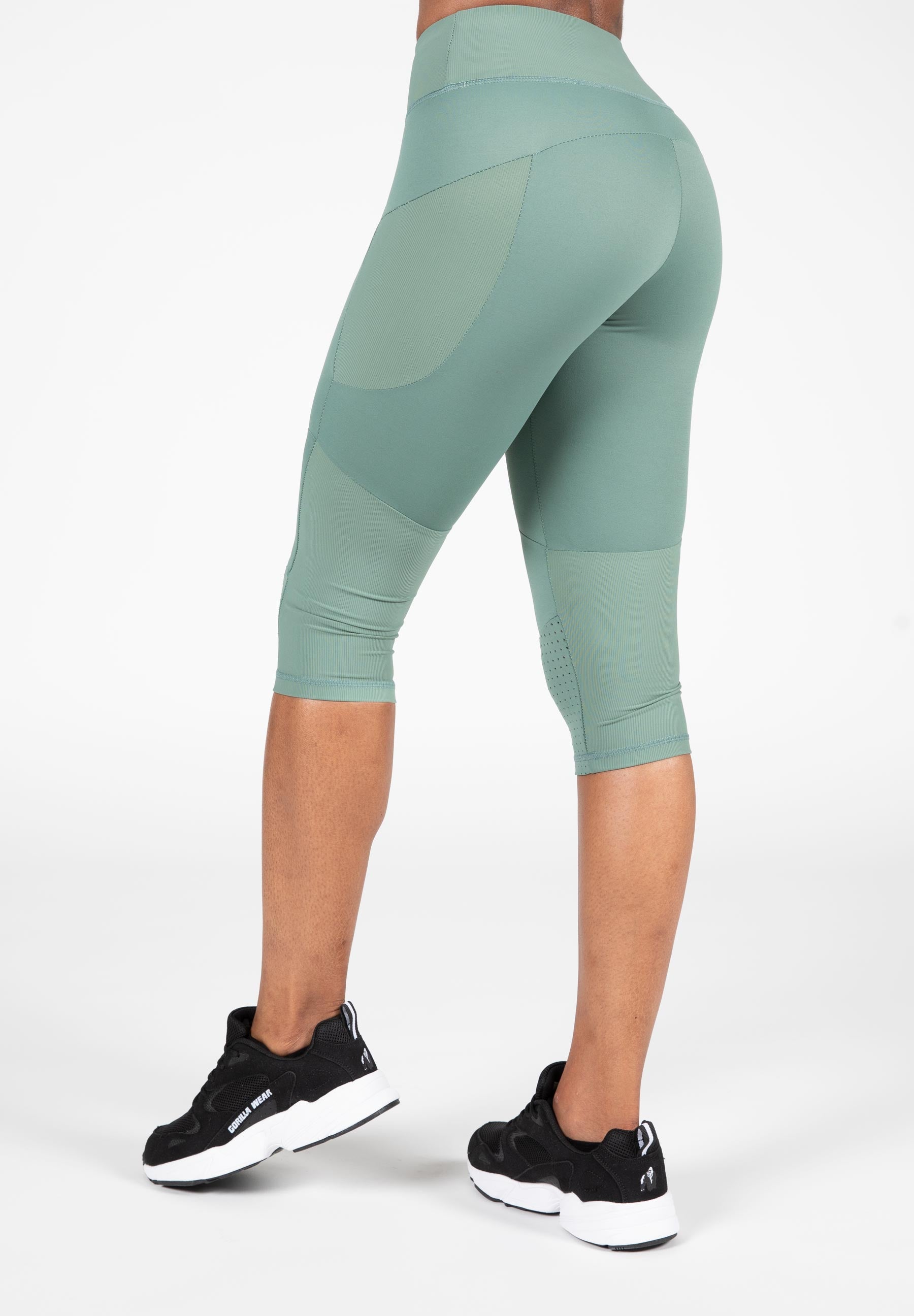 Monroe Cropped Leggings, army green