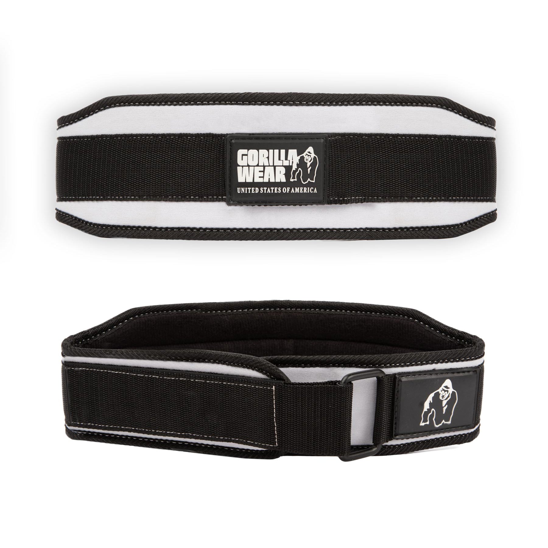 4 Inch Women's Lifting Belt, black/white