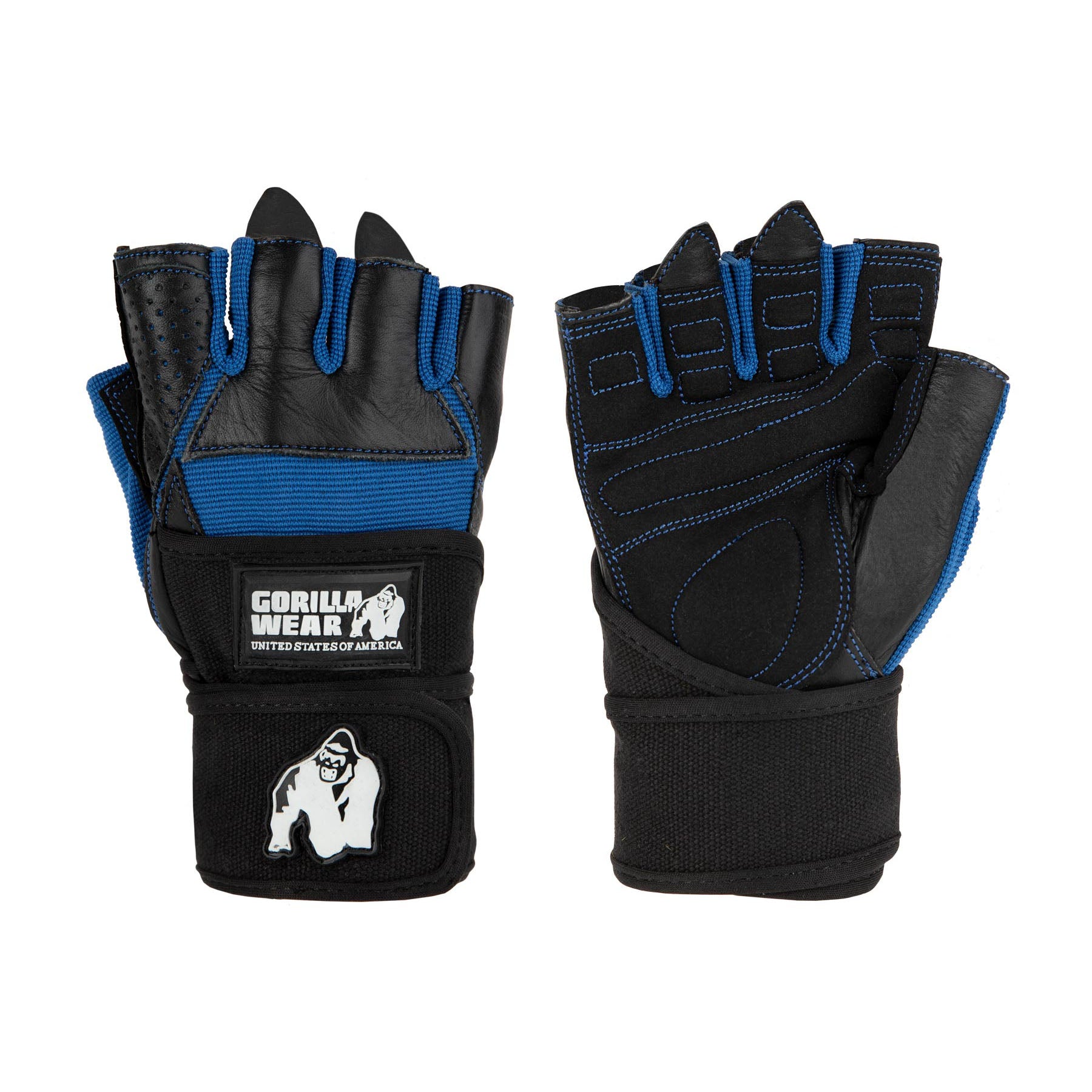 Dallas Wrist Wraps Gloves, black/blue