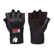 Dallas Wrist Wraps Gloves, black/red seam