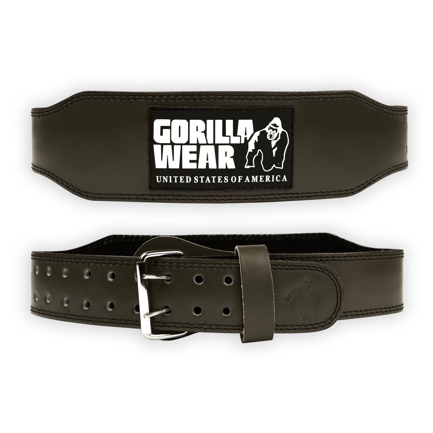 4 Inch Padded Leather Belt, army green